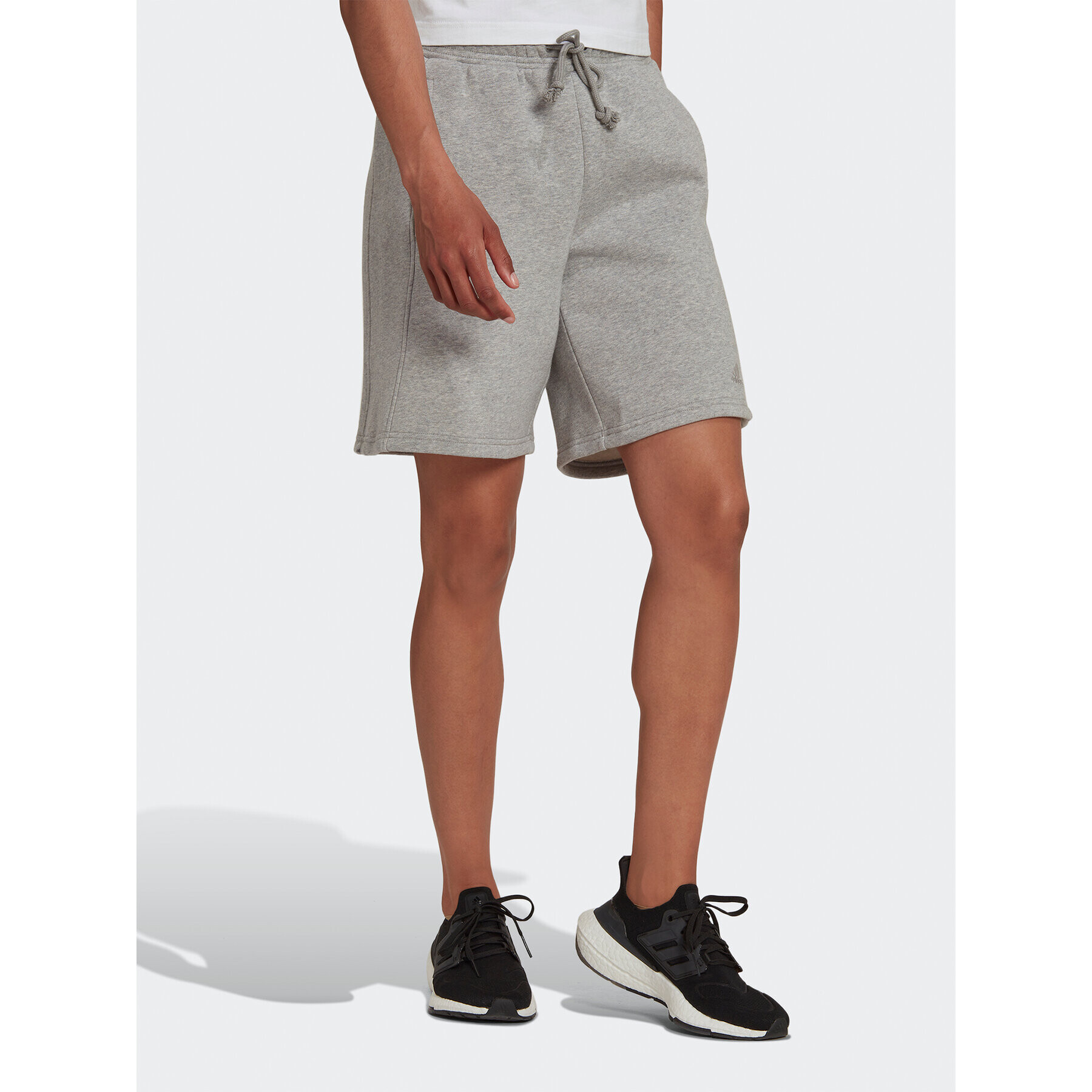 adidas Спортни шорти ALL SZN Fleece Shorts HC8843 Сив Regular Fit - Pepit.bg