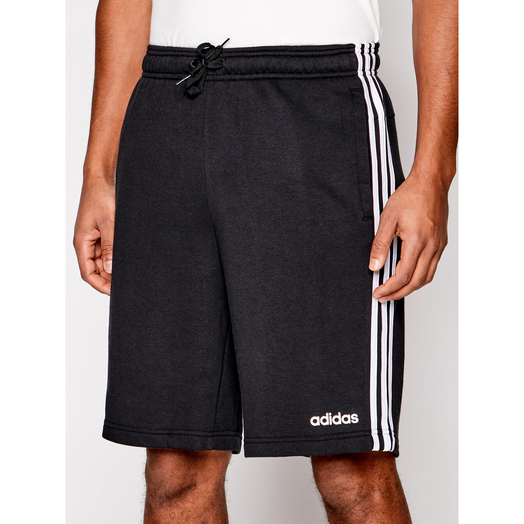 adidas Спортни шорти Essentials 3-Stripes French Terry DU7830 Черен Standart Fit - Pepit.bg