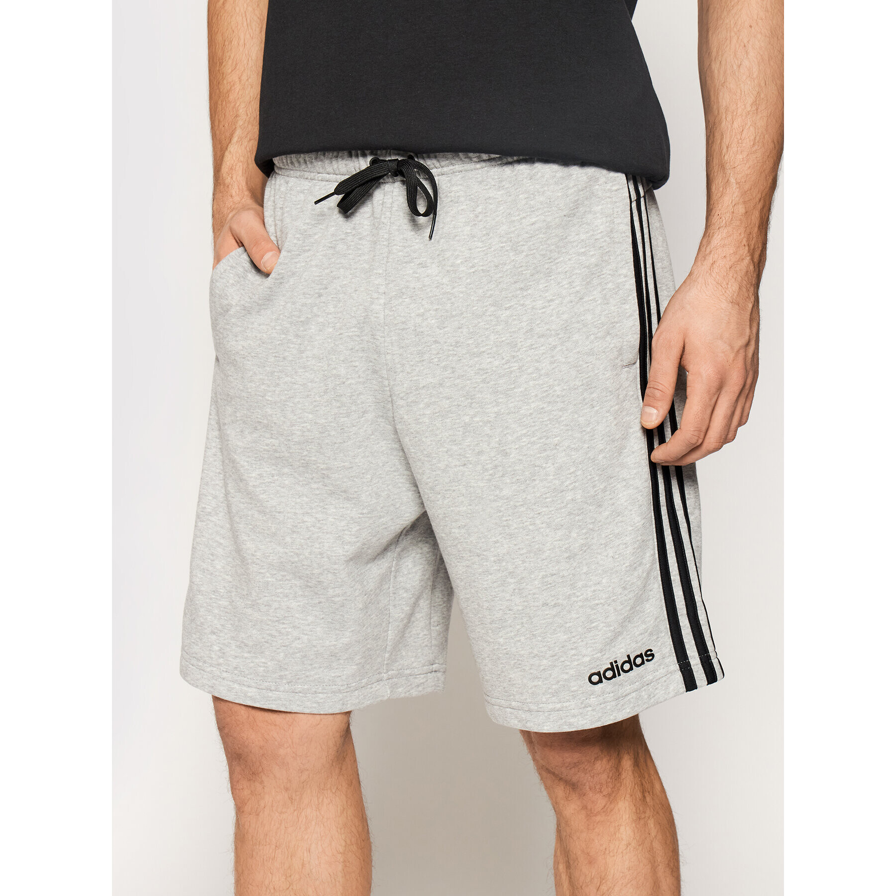 adidas Performance Спортни шорти Essentials 3-Stripes French Terry DU7831 Сив Regular Fit - Pepit.bg