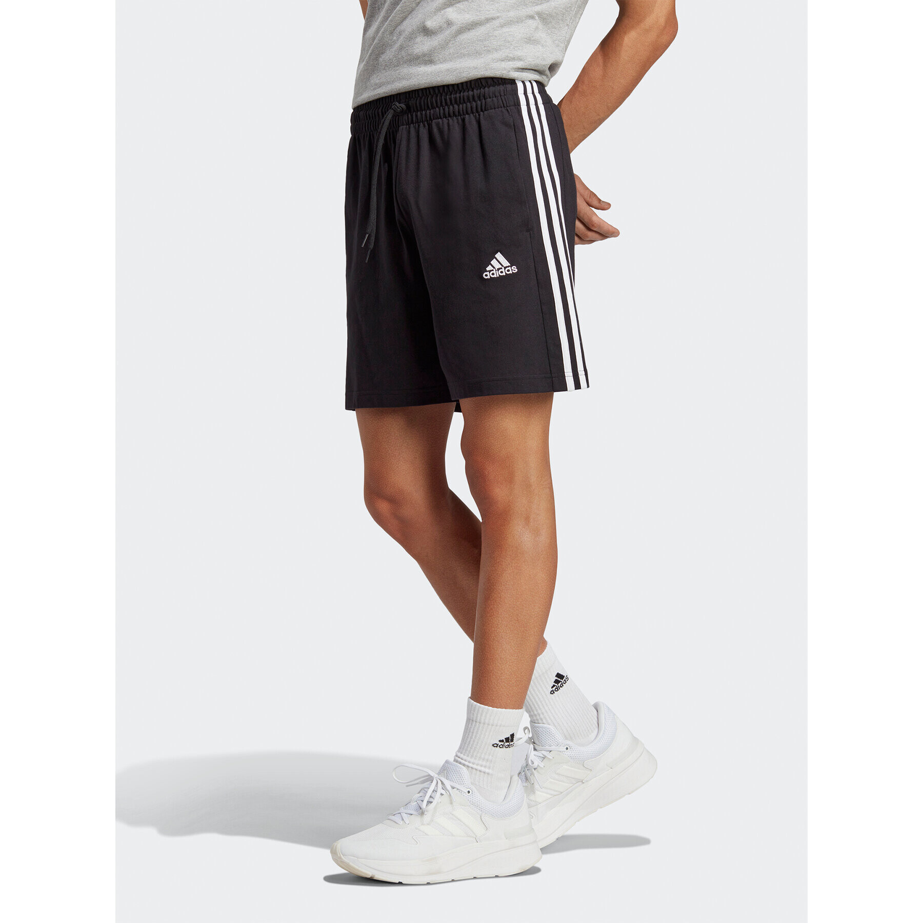 adidas Спортни шорти Essentials 3-Stripes Shorts IC9378 Черен Regular Fit - Pepit.bg