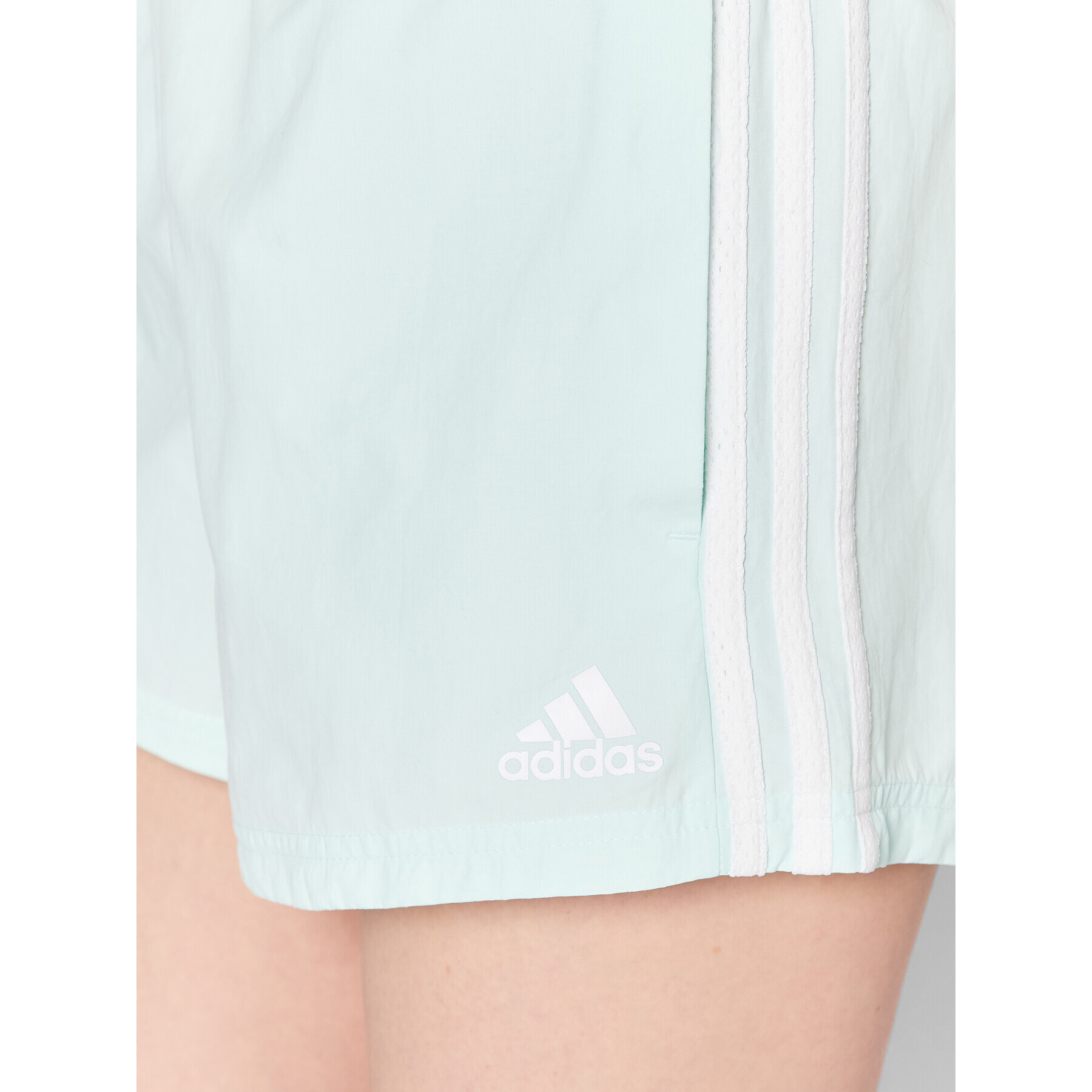 adidas Спортни шорти Essentials 3 Stripes Woven HC9151 Зелен Loose Fit - Pepit.bg