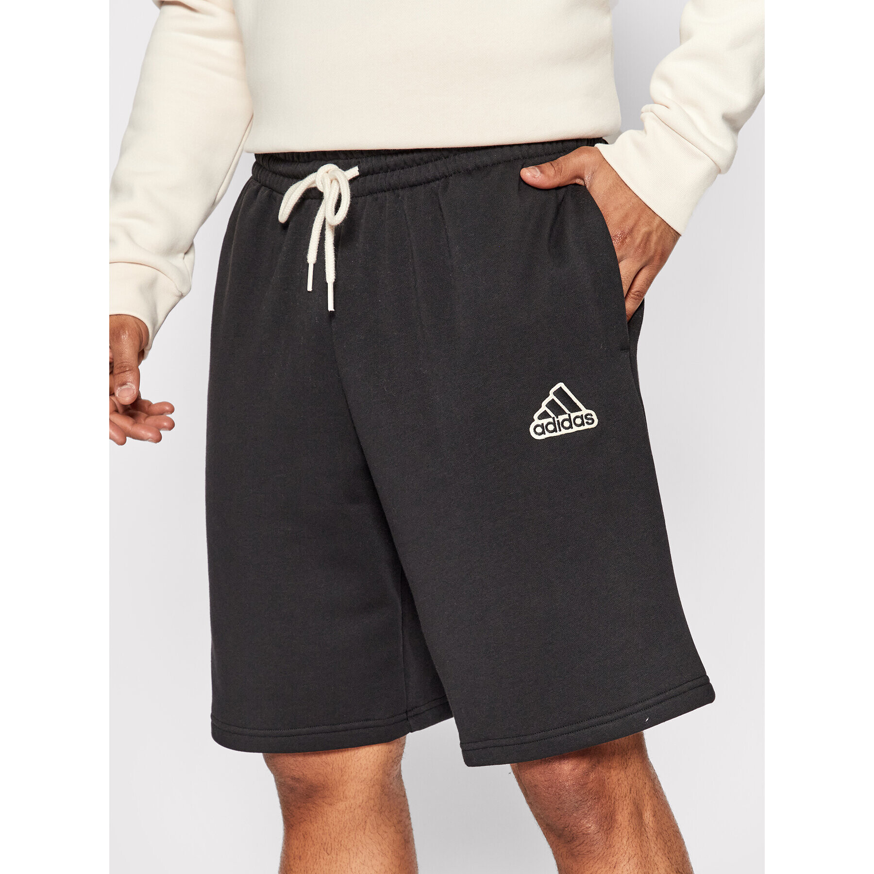 adidas Performance Спортни шорти Essentials Feelcomfy French Terry HE1815 Черен Regular Fit - Pepit.bg