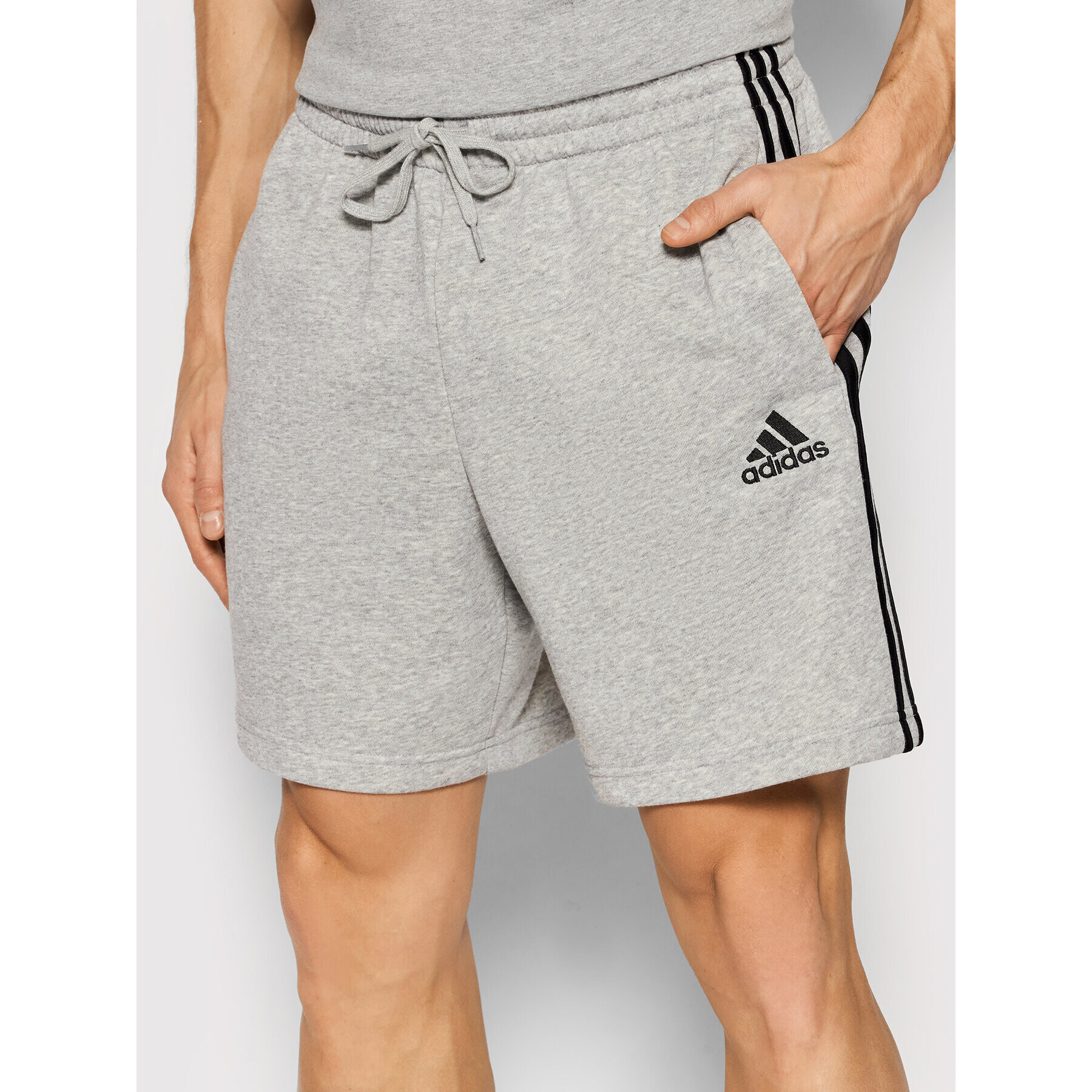 adidas Performance Спортни шорти Essentials French Terry 3-Stripes GK9599 Сив Regular Fit - Pepit.bg