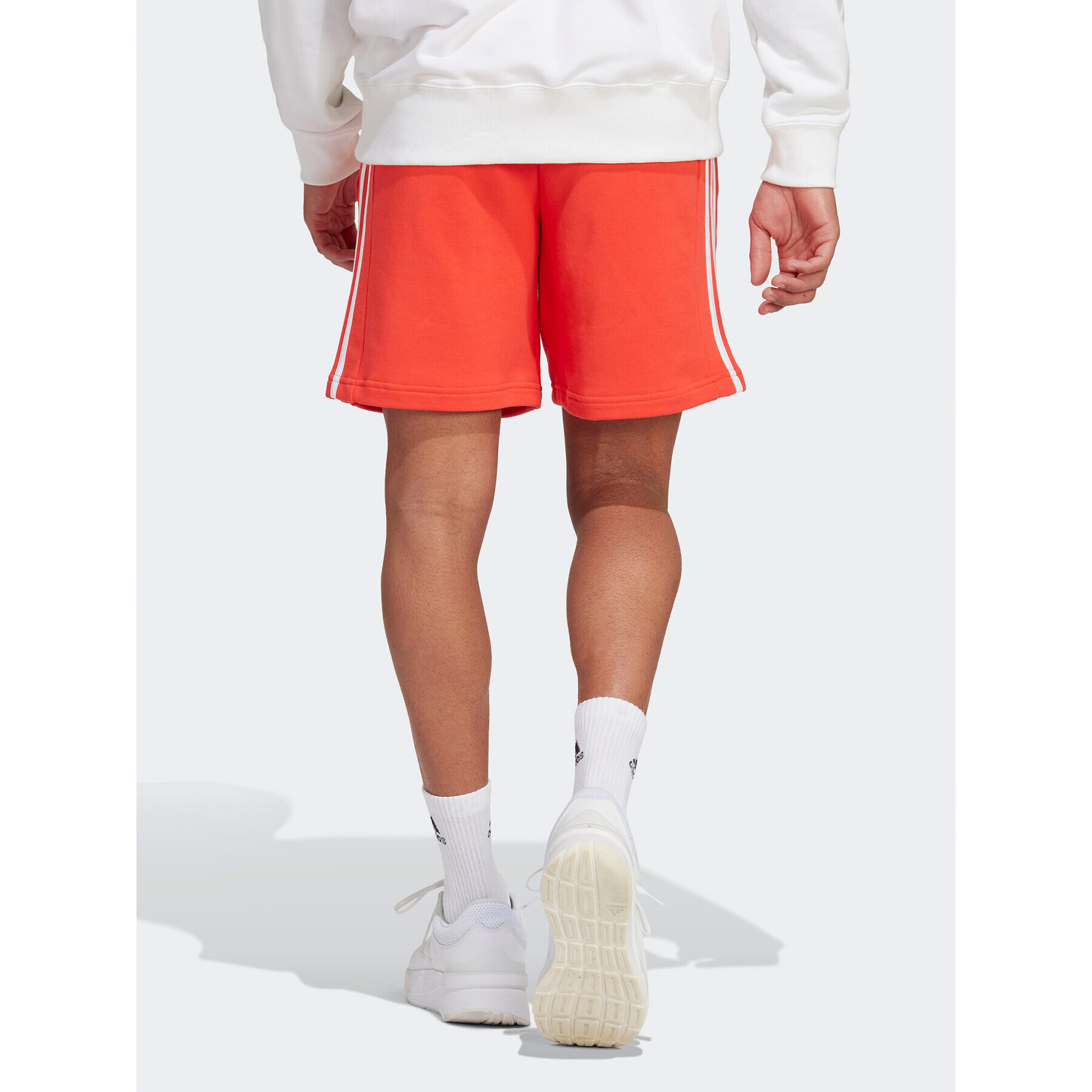 adidas Спортни шорти Essentials French Terry 3-Stripes Shorts IC9438 Червен Regular Fit - Pepit.bg