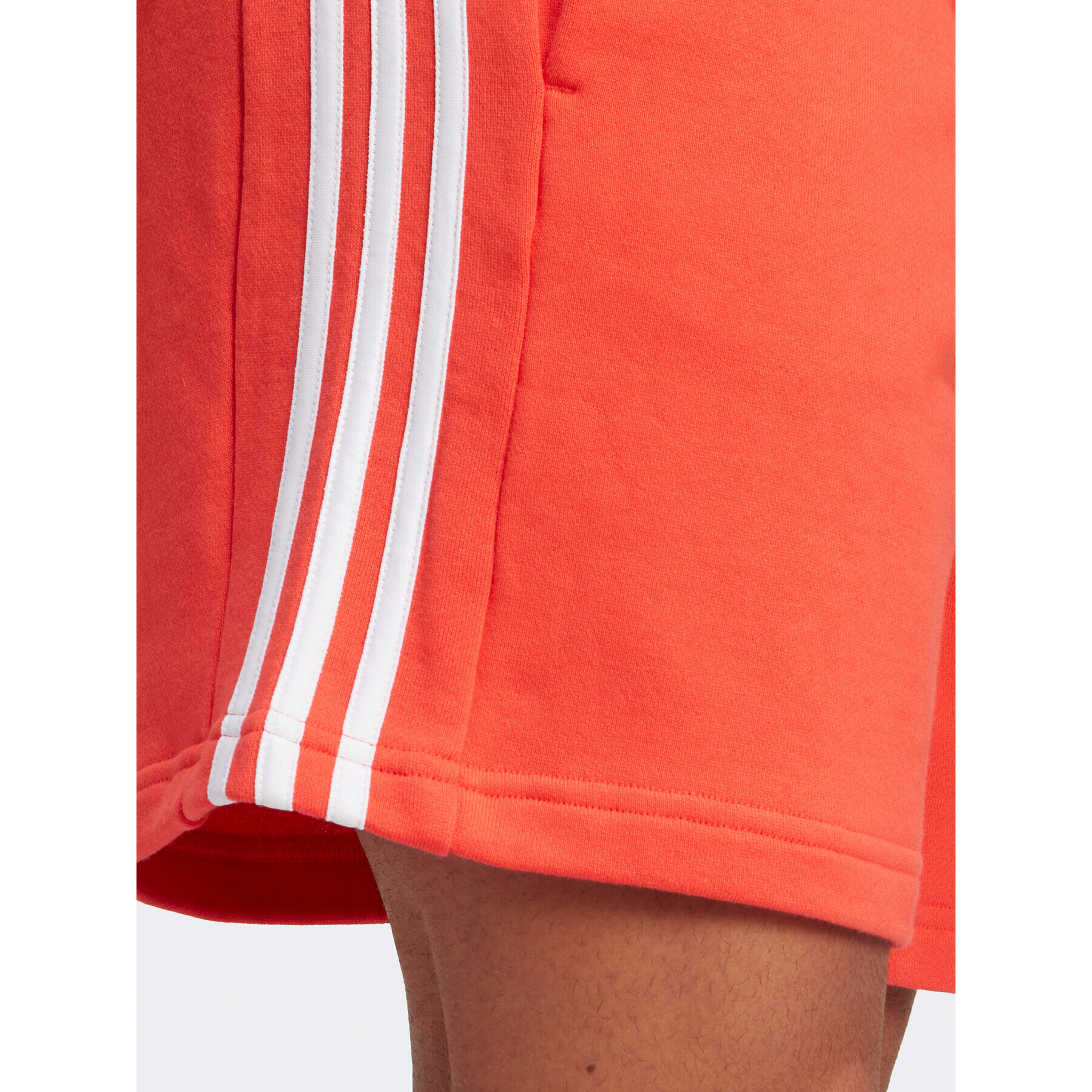 adidas Спортни шорти Essentials French Terry 3-Stripes Shorts IC9438 Червен Regular Fit - Pepit.bg