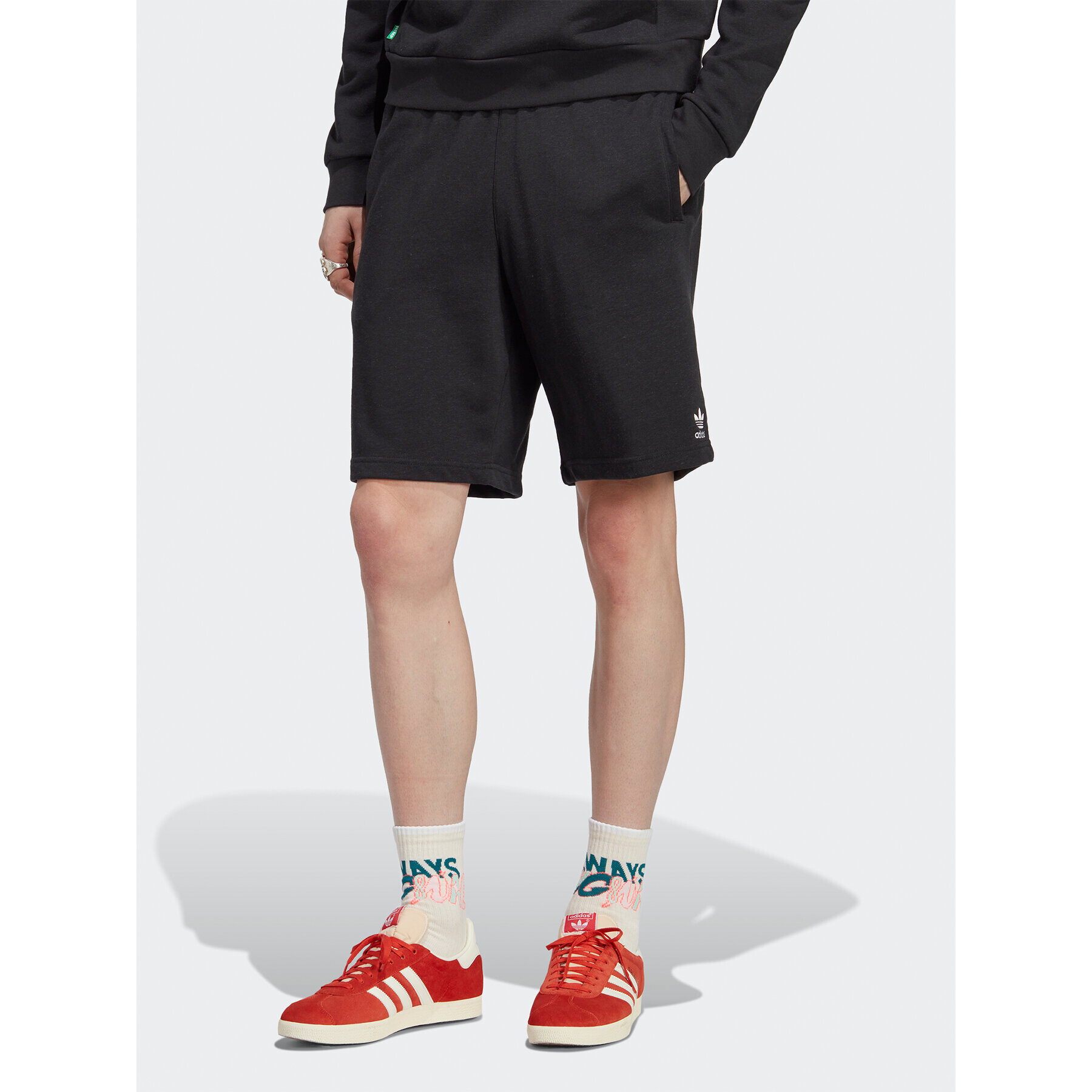 adidas Спортни шорти Essentials+ Made With Hemp Shorts HR8617 Черен Regular Fit - Pepit.bg