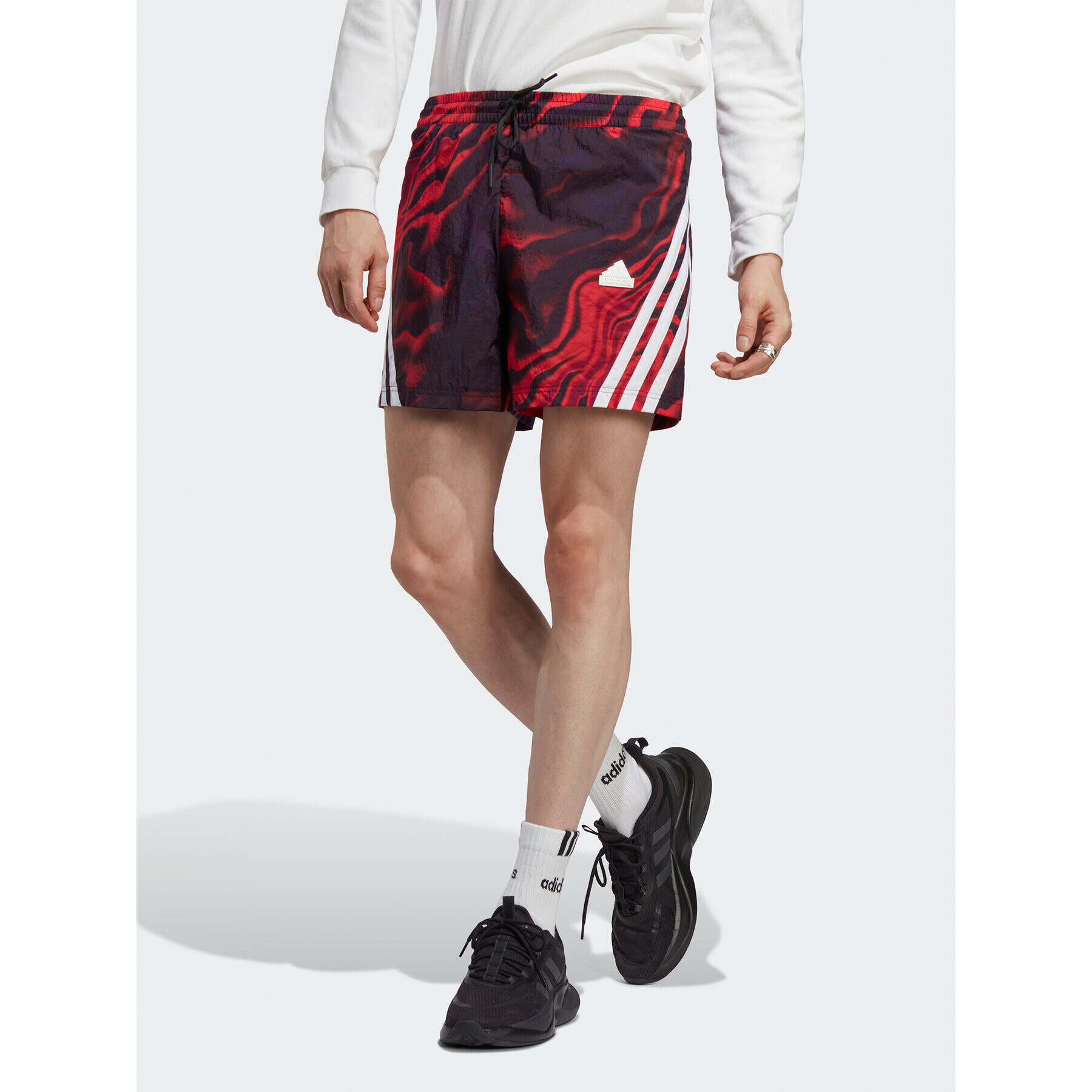 adidas Спортни шорти Future Icons Allover Print Shorts IC8253 Червен Regular Fit - Pepit.bg