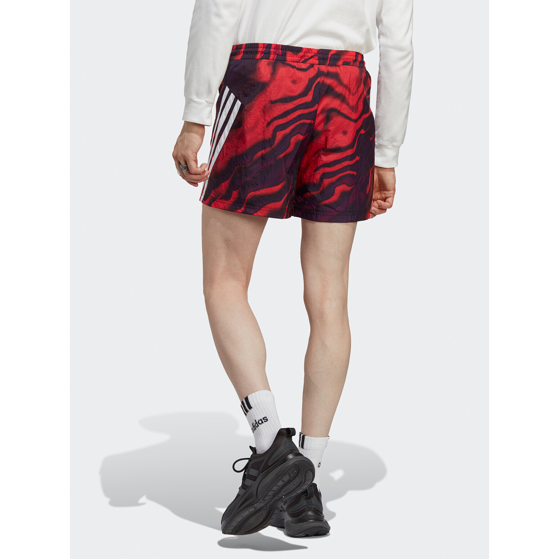 adidas Спортни шорти Future Icons Allover Print Shorts IC8253 Червен Regular Fit - Pepit.bg