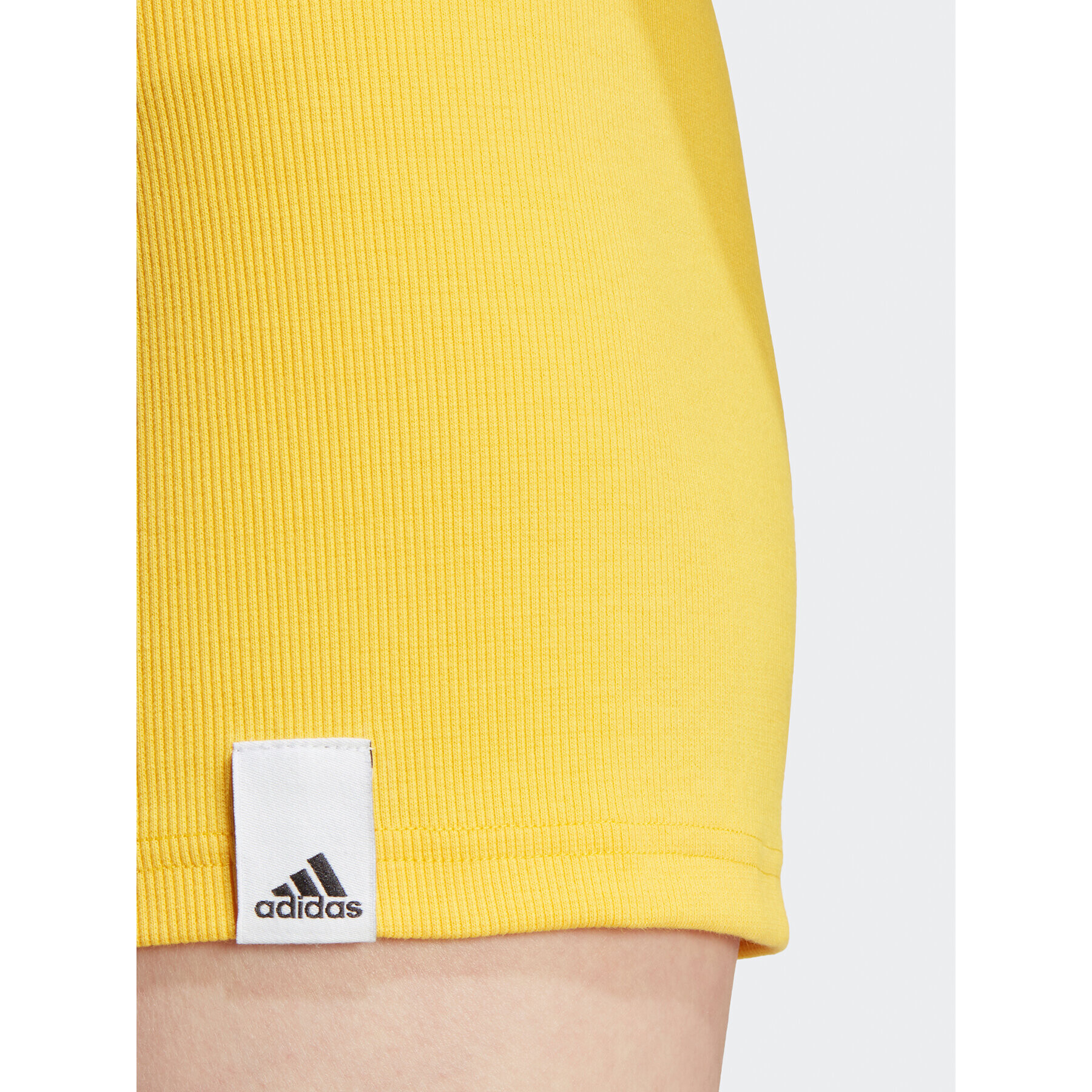 adidas Спортни шорти Lounge Rib Booty Shorts IC9453 Жълт Fitted Fit - Pepit.bg