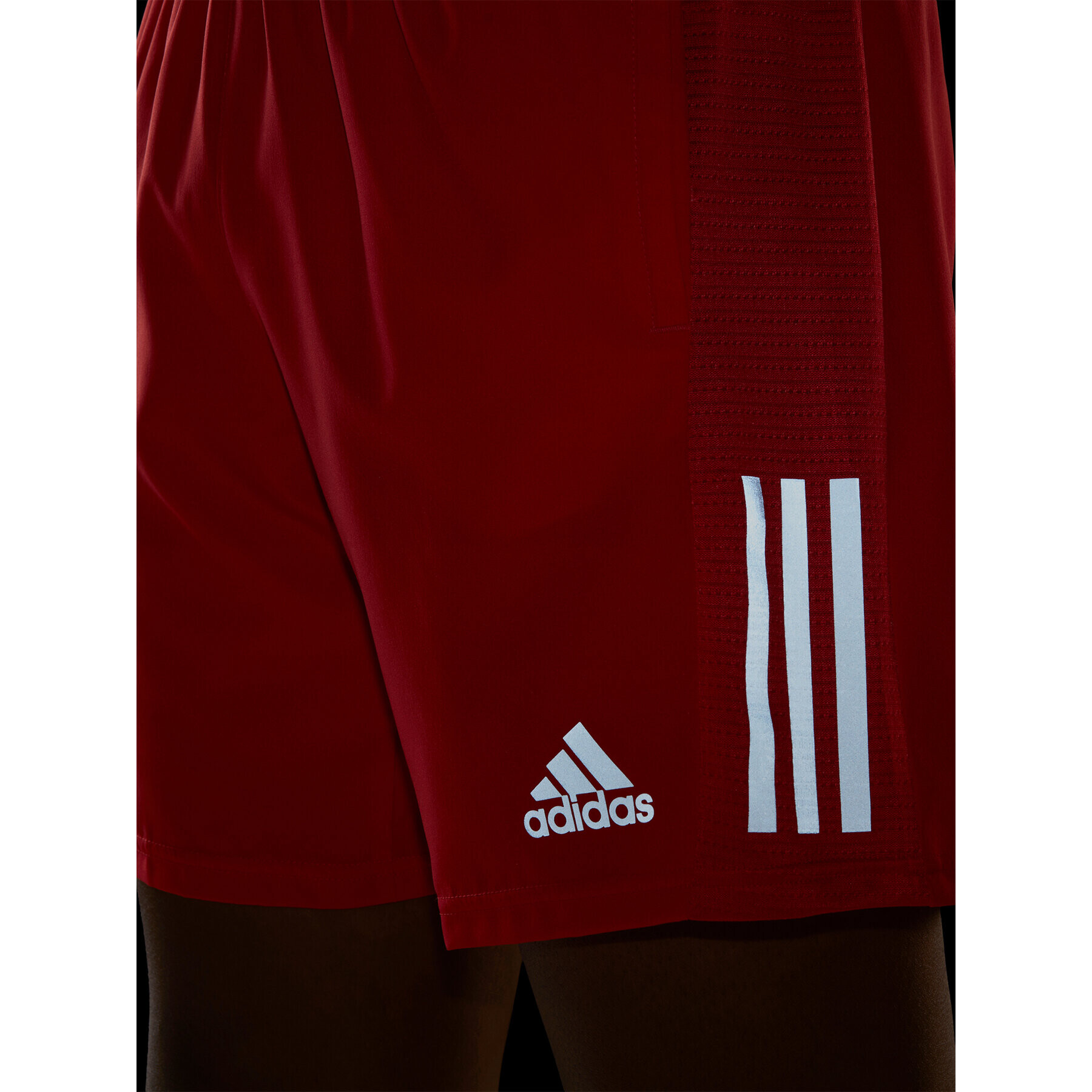 adidas Спортни шорти Own the Run Shorts IC7633 Червен Regular Fit - Pepit.bg