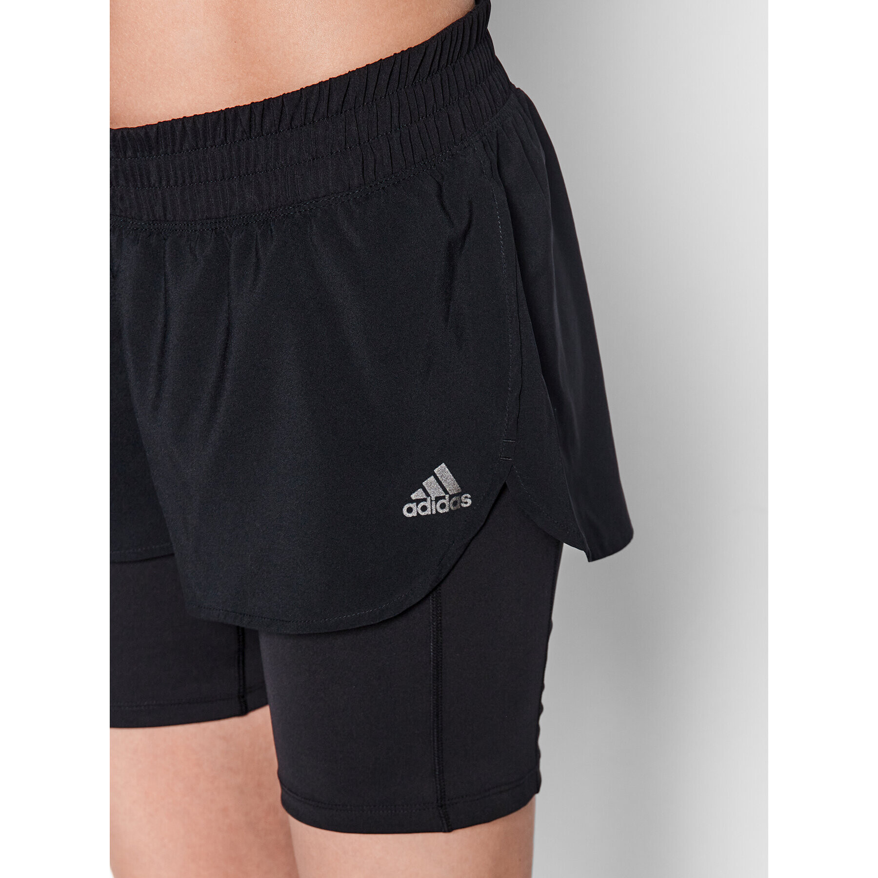 adidas Спортни шорти Run Icons Two-In-One H57754 Черен Regular Fit - Pepit.bg