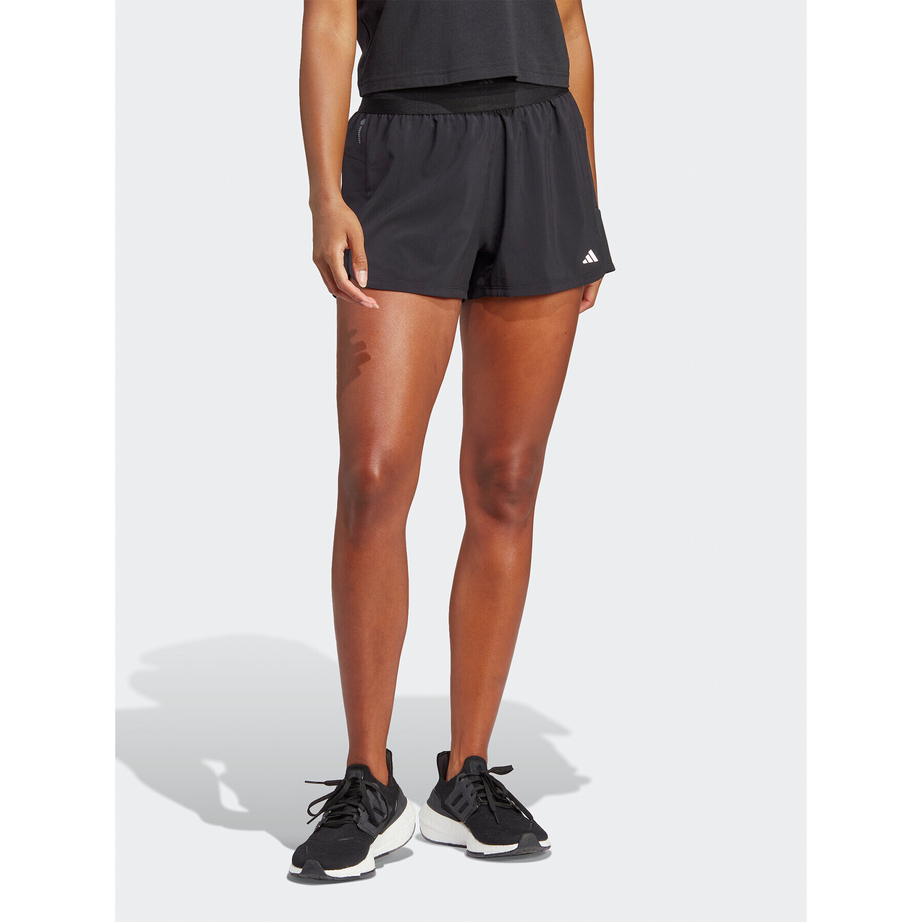 adidas Спортни шорти Training Hyperglam Pacer Shorts IC8061 Черен Regular Fit - Pepit.bg
