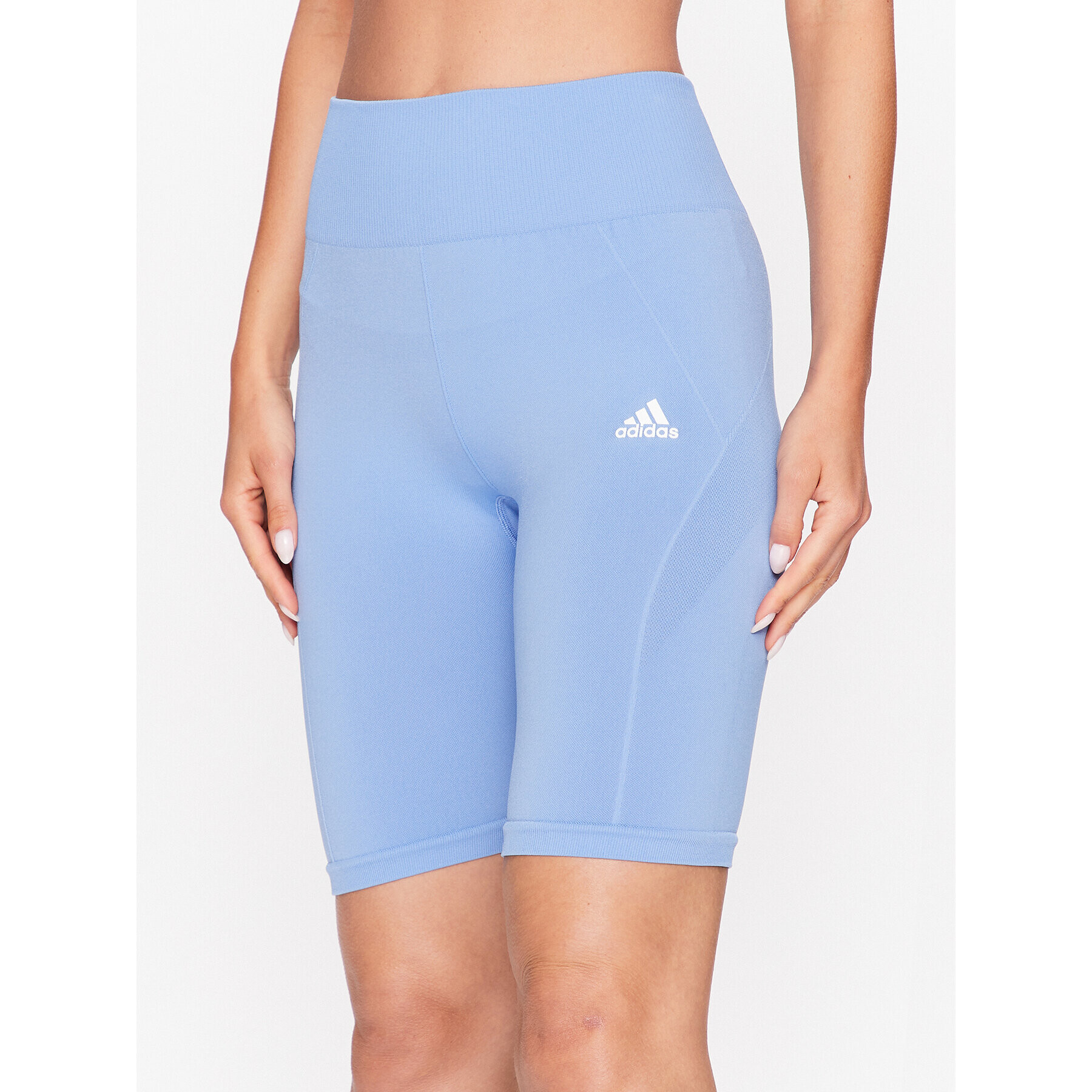 adidas Спортни шорти Training Seamless Short Leggings H49584 Син - Pepit.bg