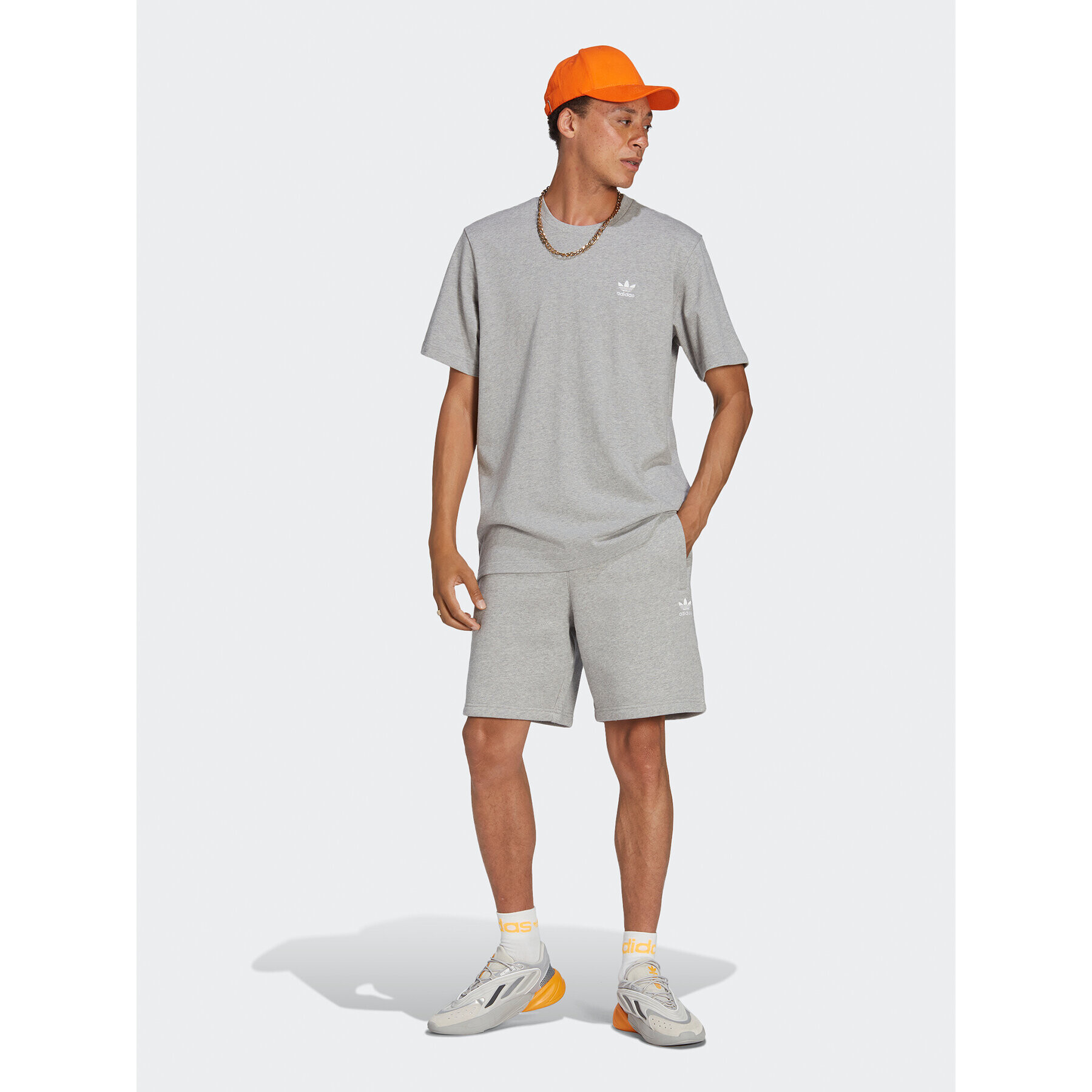 adidas Спортни шорти Trefoil Essentials IA4899 Сив Regular Fit - Pepit.bg