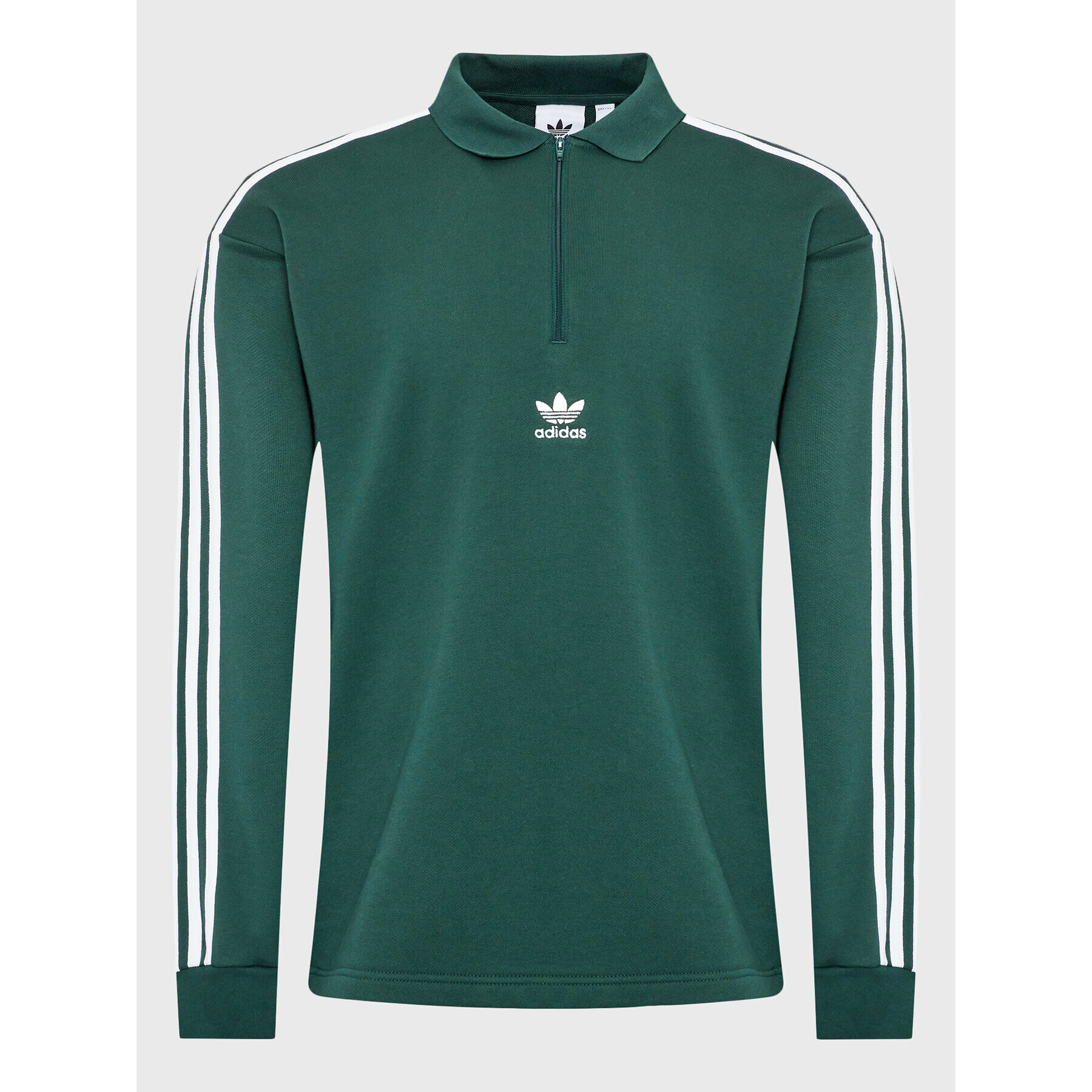 adidas Суитшърт adicolor 3 Stripes HK7426 Зелен Relaxed Fit - Pepit.bg