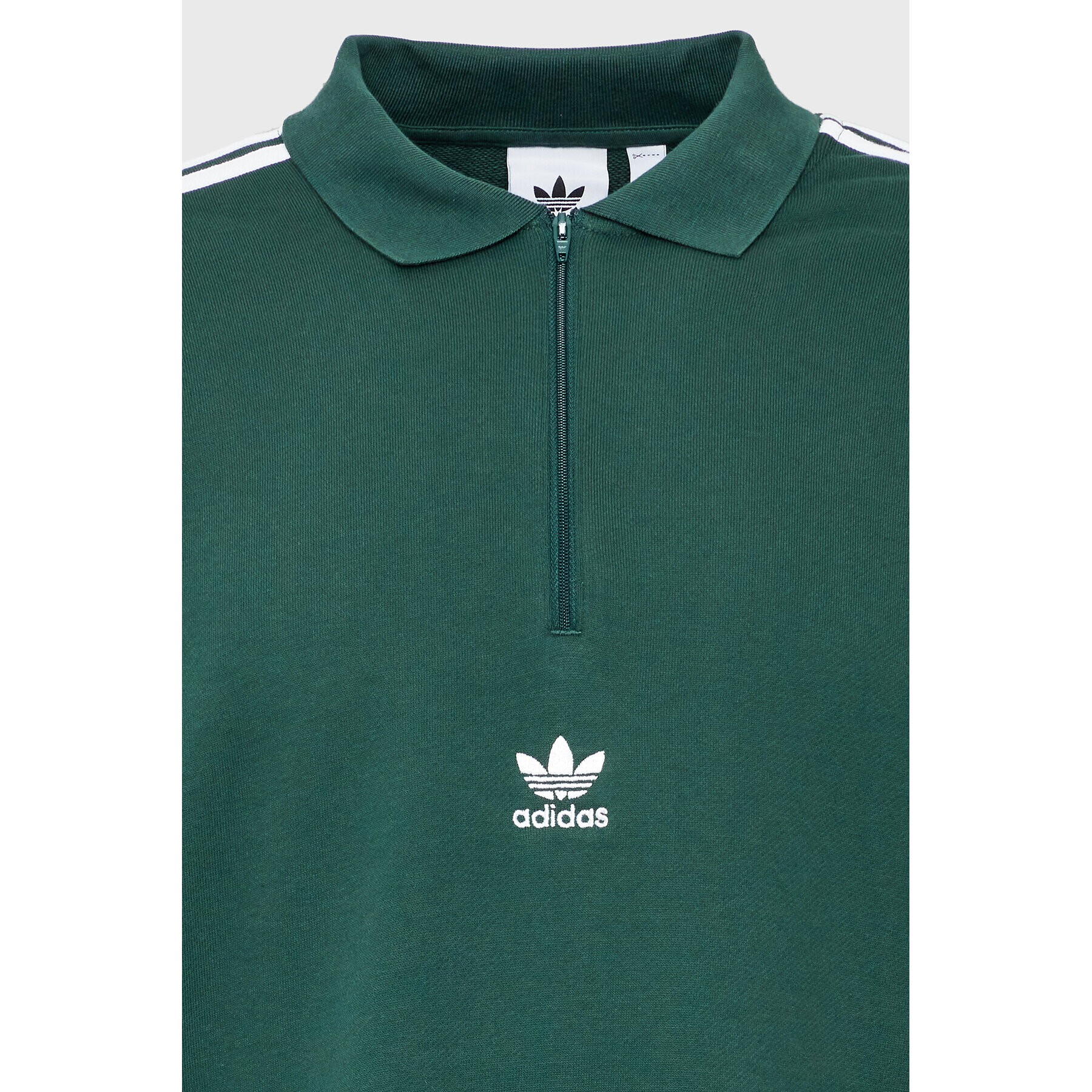 adidas Суитшърт adicolor 3 Stripes HK7426 Зелен Relaxed Fit - Pepit.bg