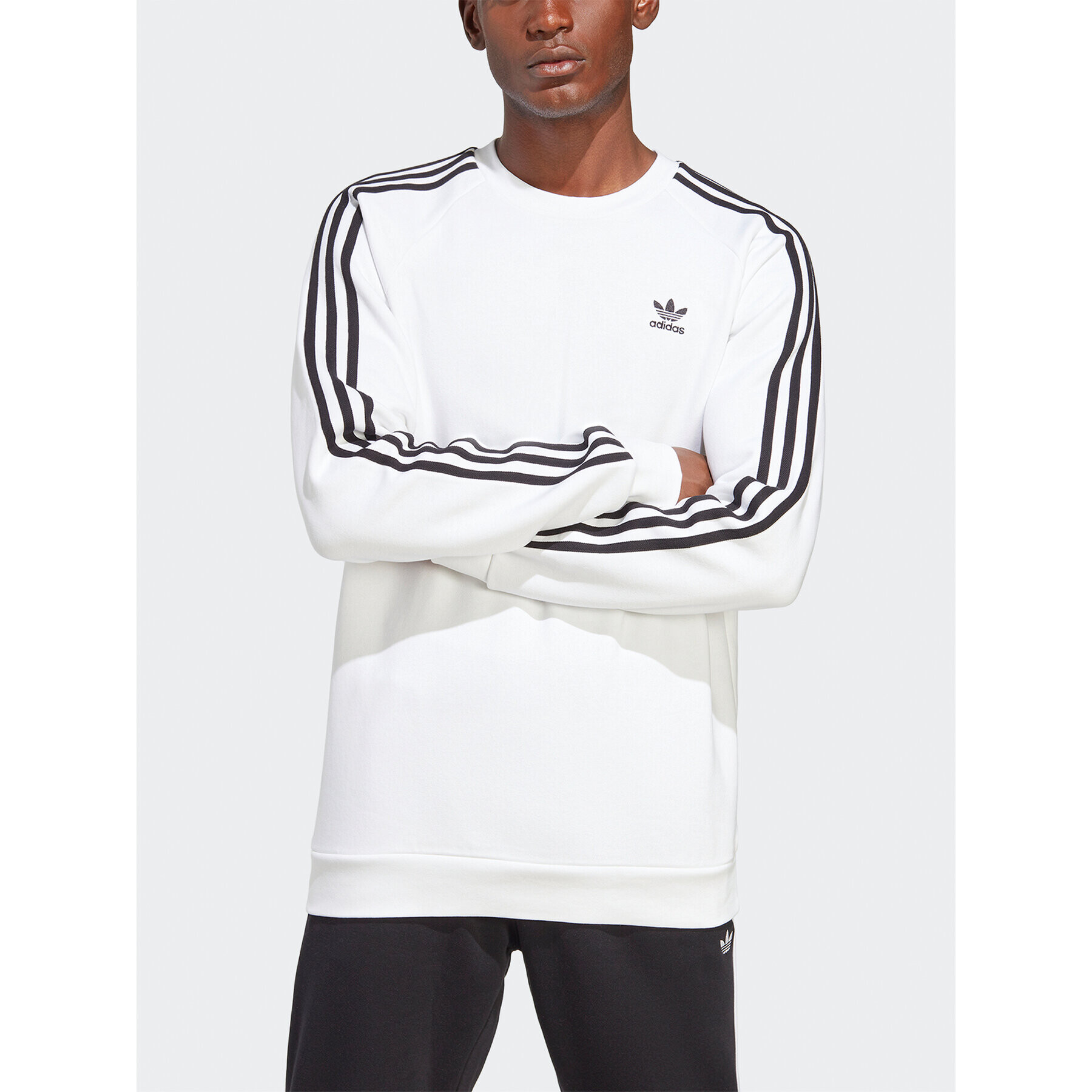 adidas Суитшърт Adicolor Classics 3-Stripes Crew Sweatshirt IA4862 Бял Regular Fit - Pepit.bg
