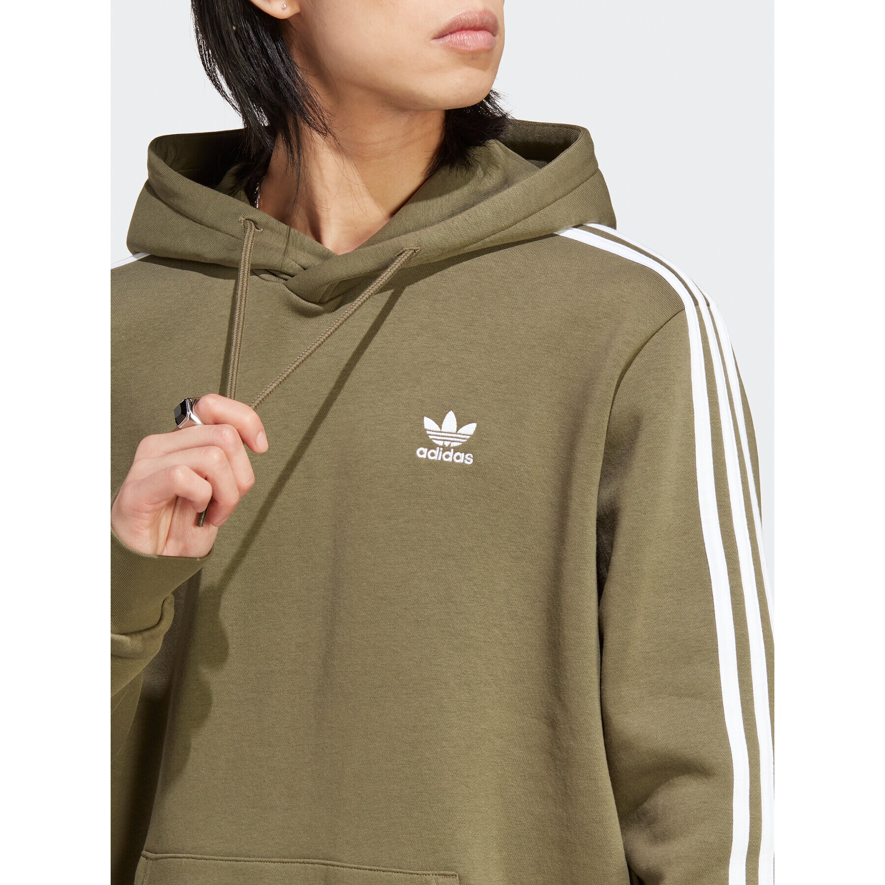 adidas Суитшърт Adicolor Classics 3-Stripes Hoodie IB1415 Зелен Regular Fit - Pepit.bg