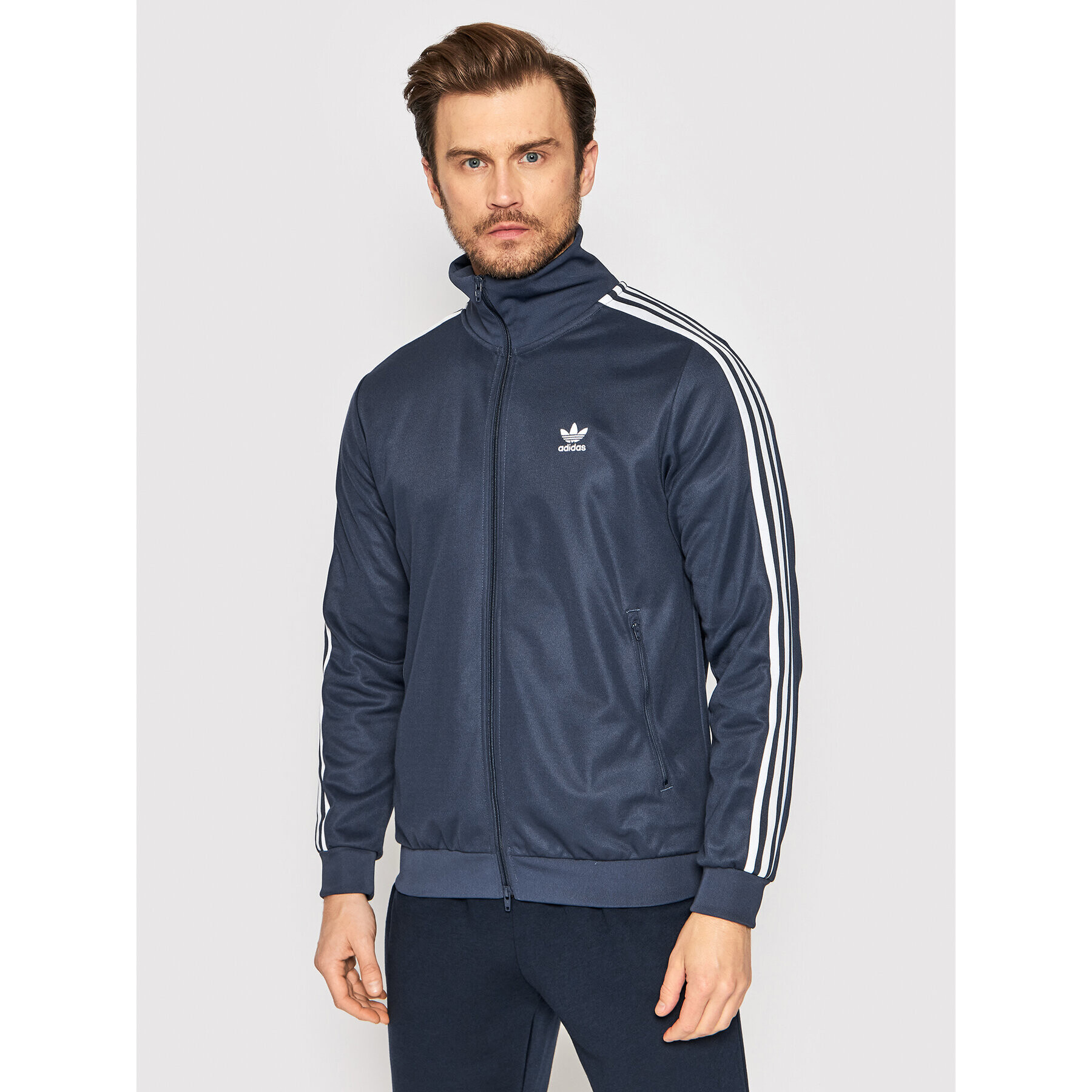 adidas Суитшърт adicolor Classics Beckenbauer Primeblue Track HB9445 Тъмносин Slim Fit - Pepit.bg