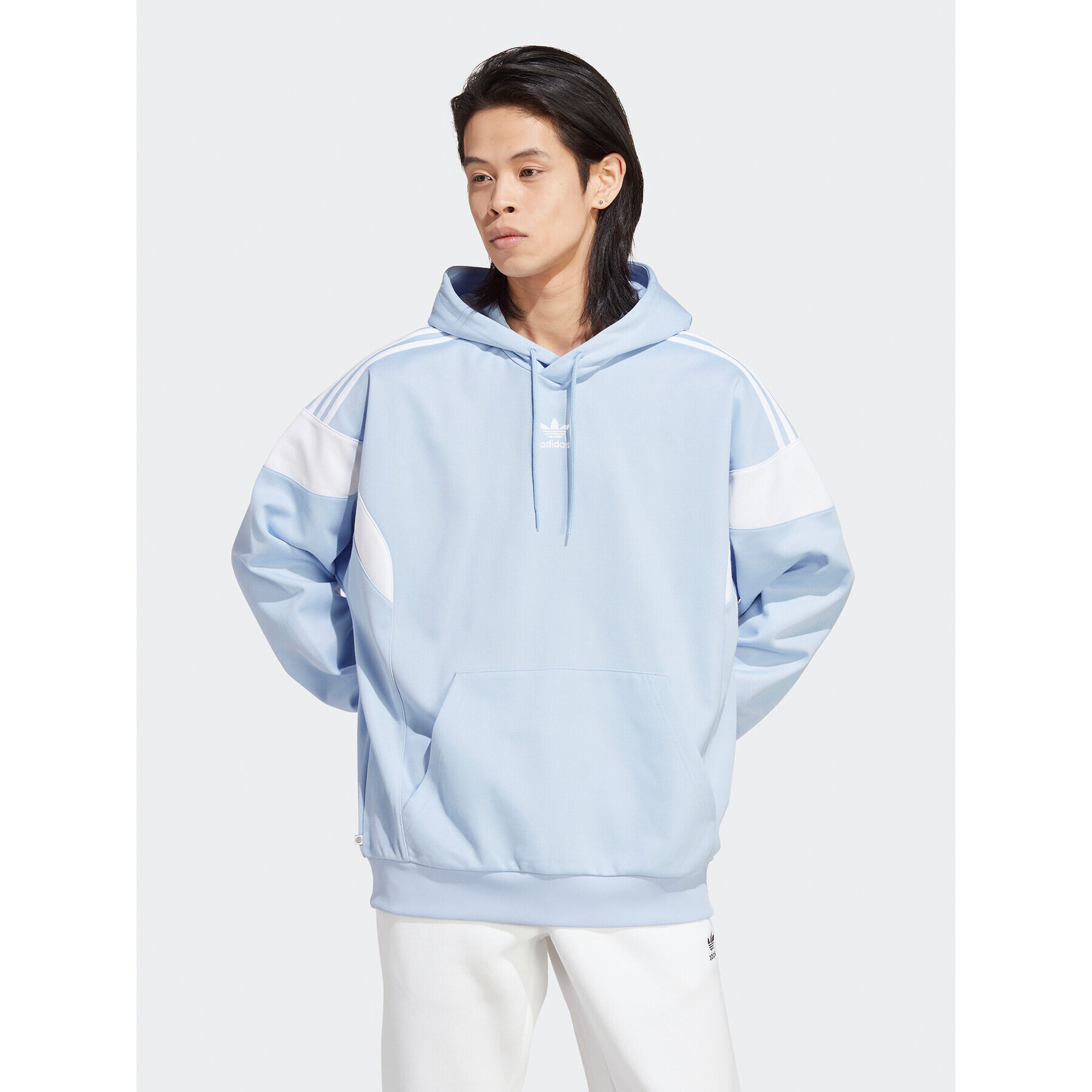 adidas Суитшърт Adicolor Classics Cut Line Hoodie IB9944 Син Loose Fit - Pepit.bg