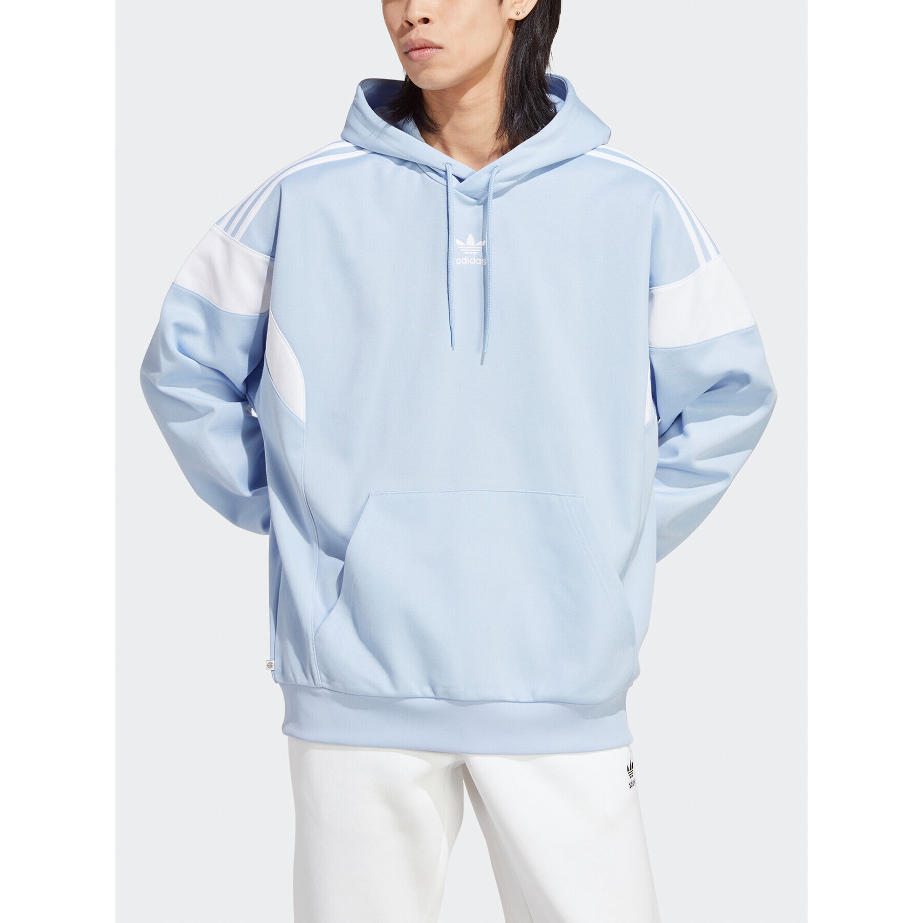 adidas Суитшърт Adicolor Classics Cut Line Hoodie IB9944 Син Loose Fit - Pepit.bg