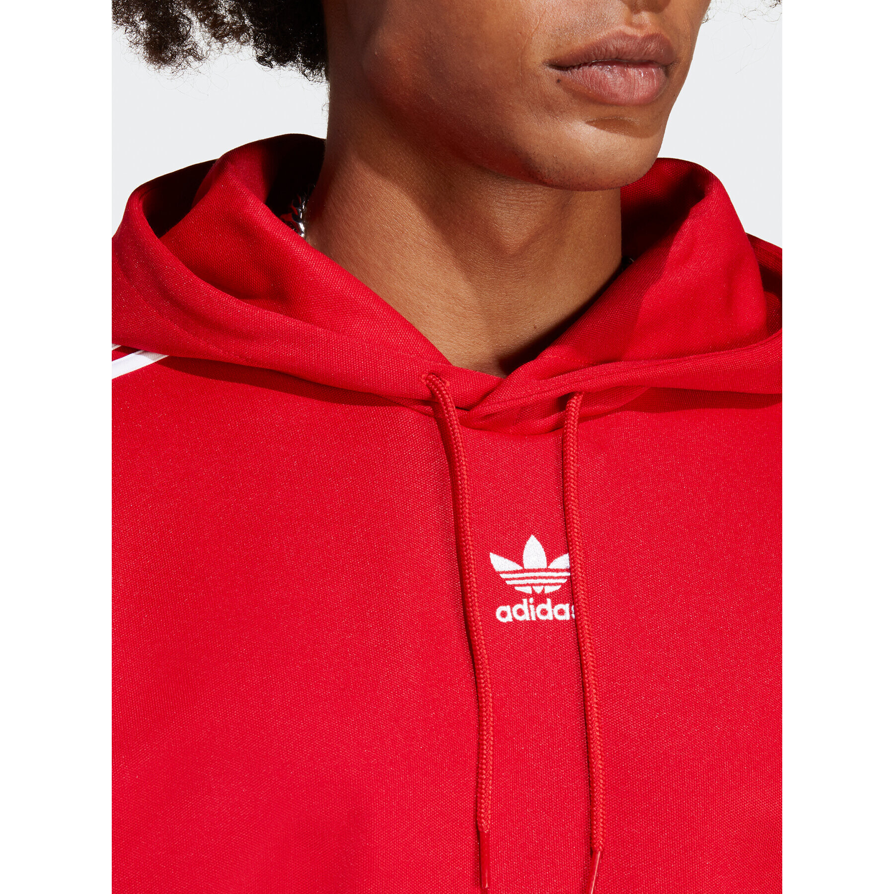 adidas Суитшърт Adicolor Classics Cut Line Hoodie IB9945 Червен Loose Fit - Pepit.bg