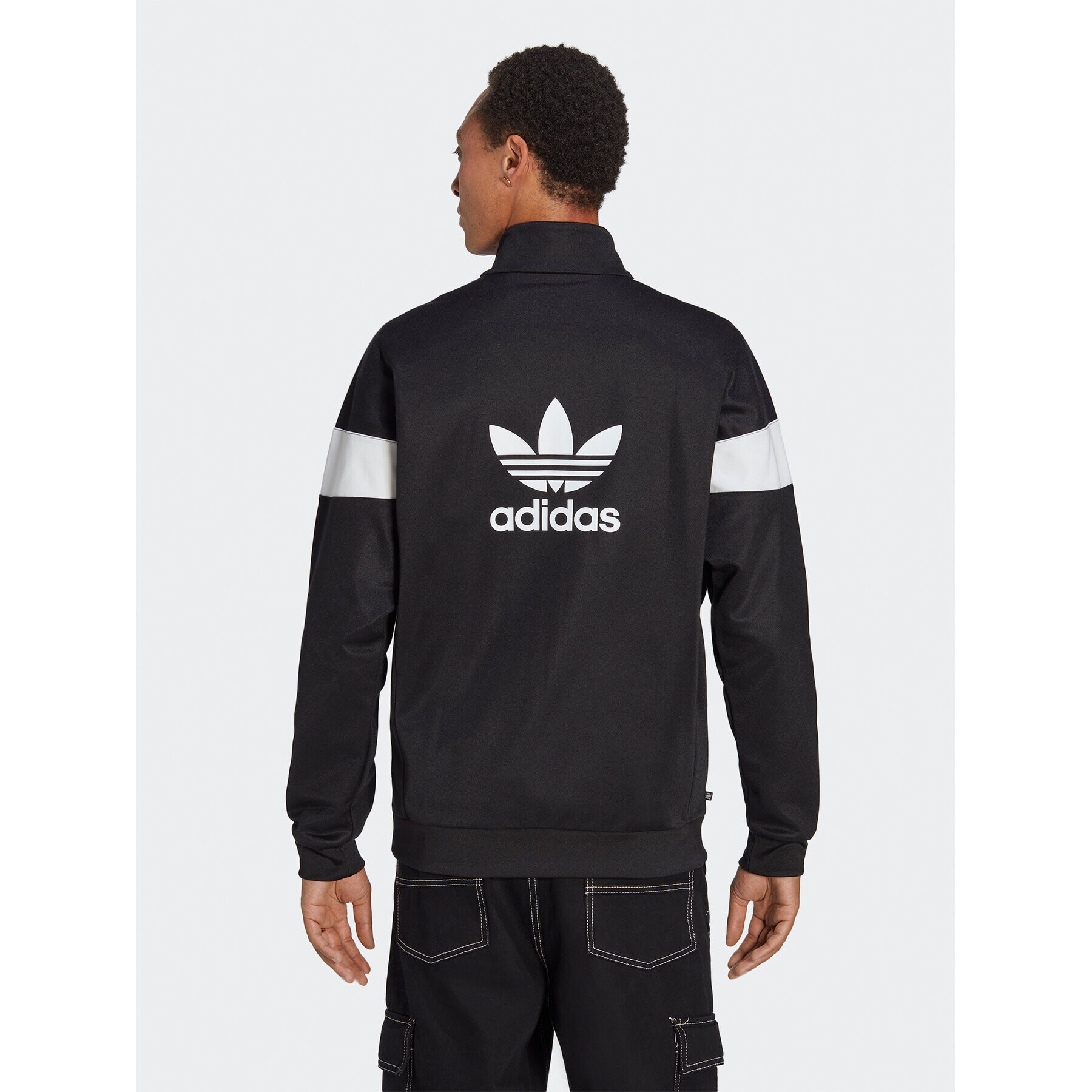 adidas Суитшърт Adicolor Classics Cut Line Track Top HS2064 Черен Loose Fit - Pepit.bg