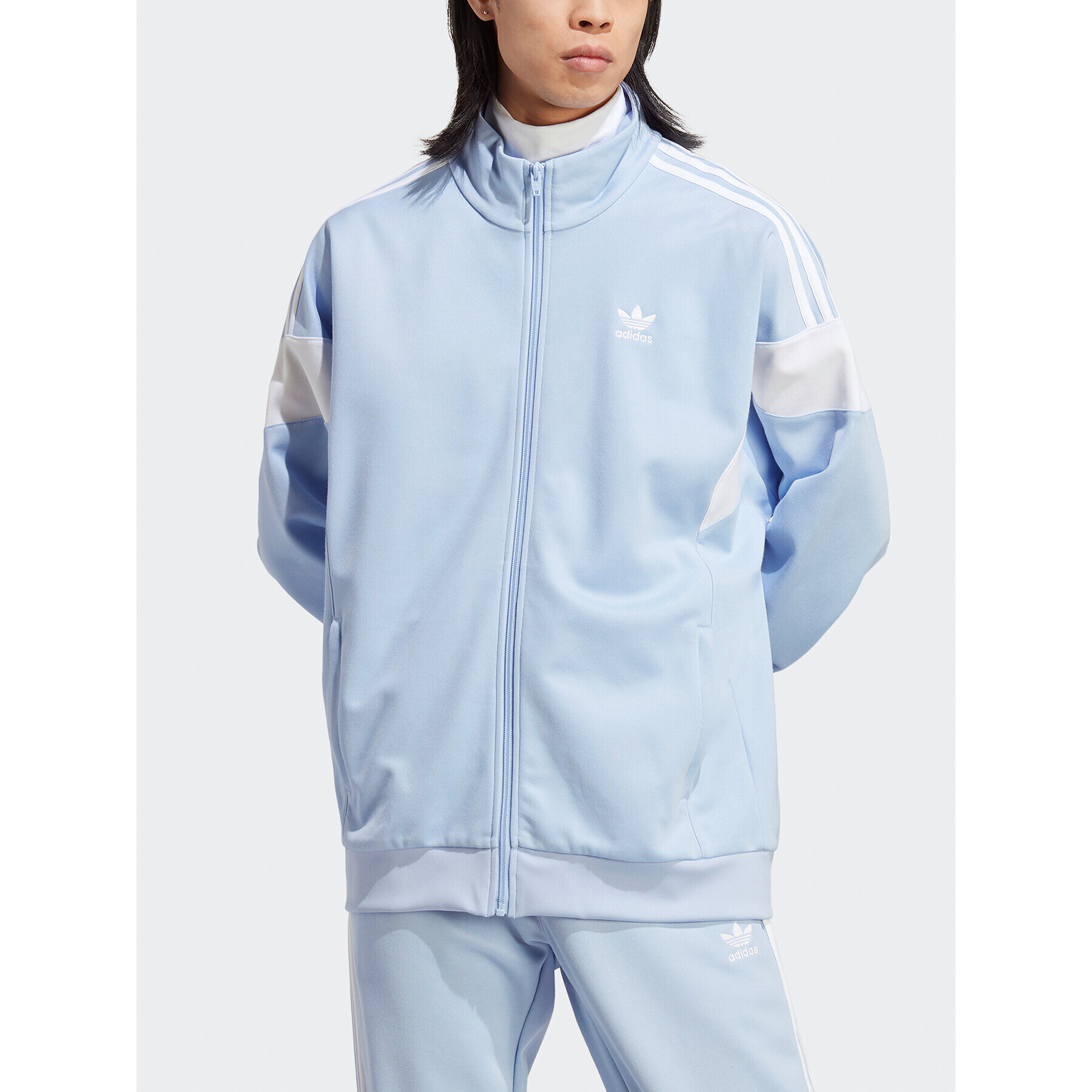 adidas Суитшърт Adicolor Classics Cut Line Track Top IB9949 Син Loose Fit - Pepit.bg