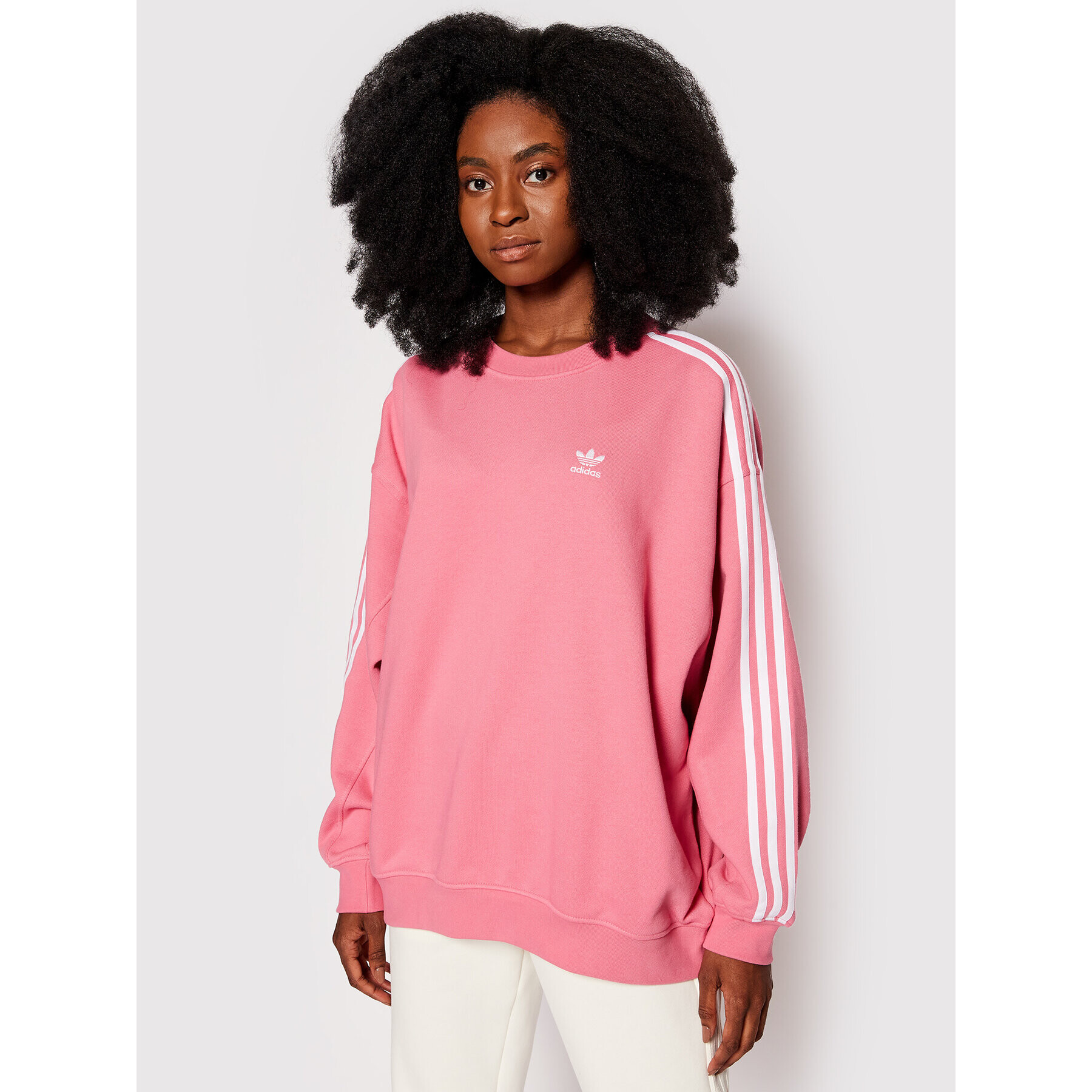 adidas Суитшърт adicolor Classics H33542 Розов Oversize - Pepit.bg