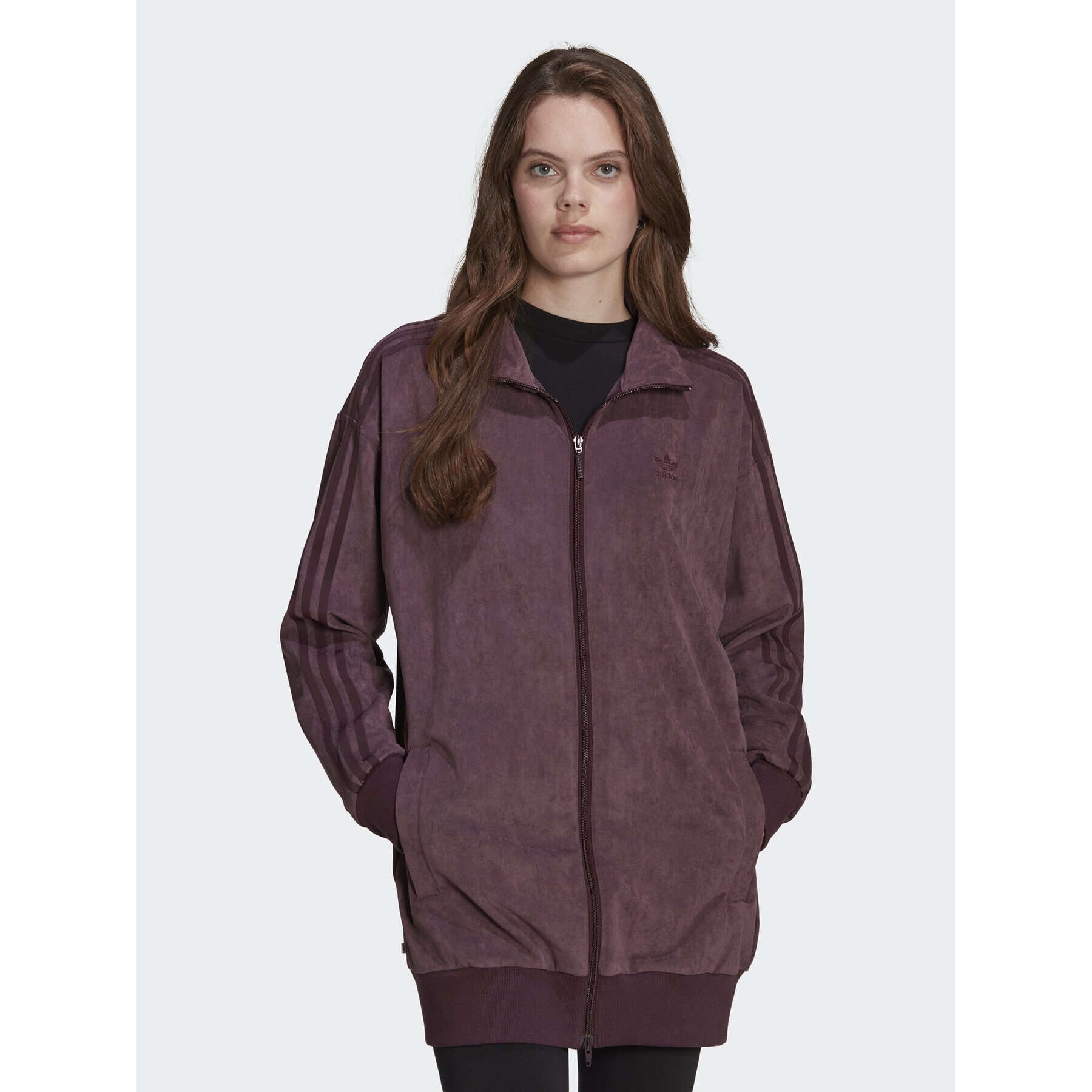adidas Суитшърт adicolor Classics HM1688 Бордо Loose Fit - Pepit.bg