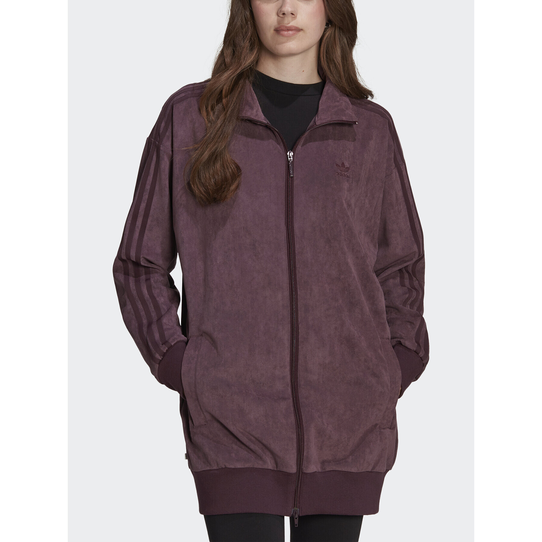 adidas Суитшърт adicolor Classics HM1688 Бордо Loose Fit - Pepit.bg