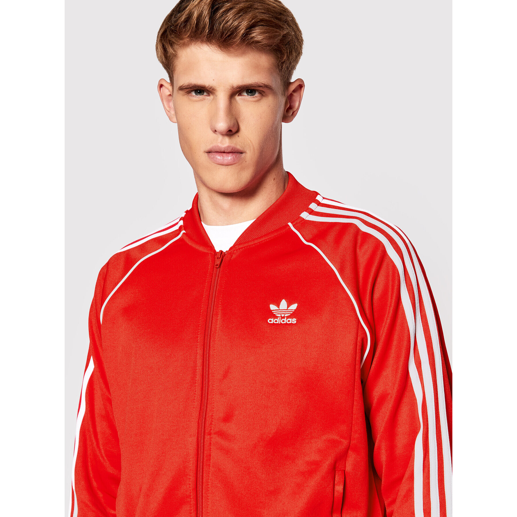 adidas Суитшърт adicolor Classics Primeblue Sst Track HF2124 Червен Regular Fit - Pepit.bg