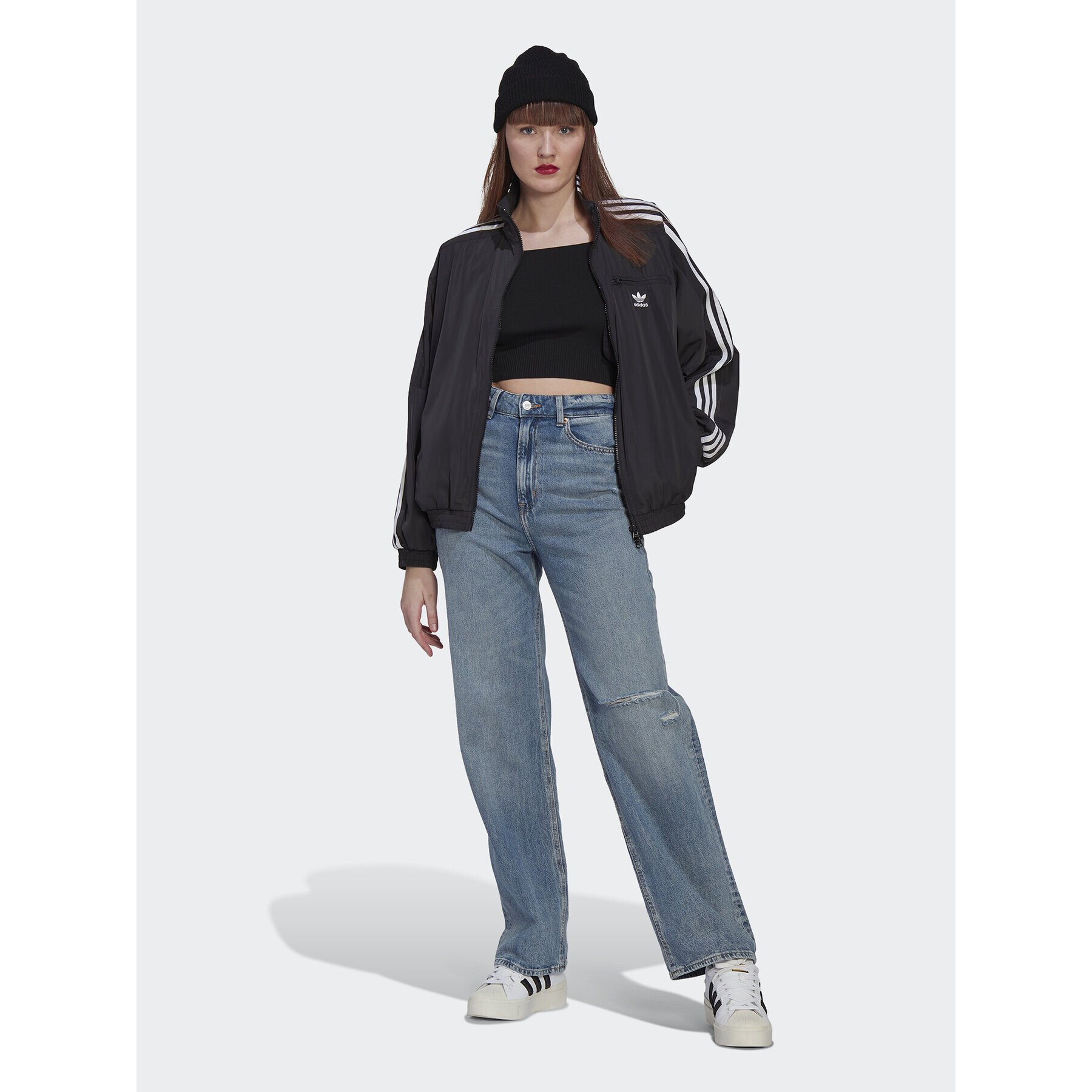 adidas Суитшърт Adicolor Classics Track Top HM2152 Черен Loose Fit - Pepit.bg