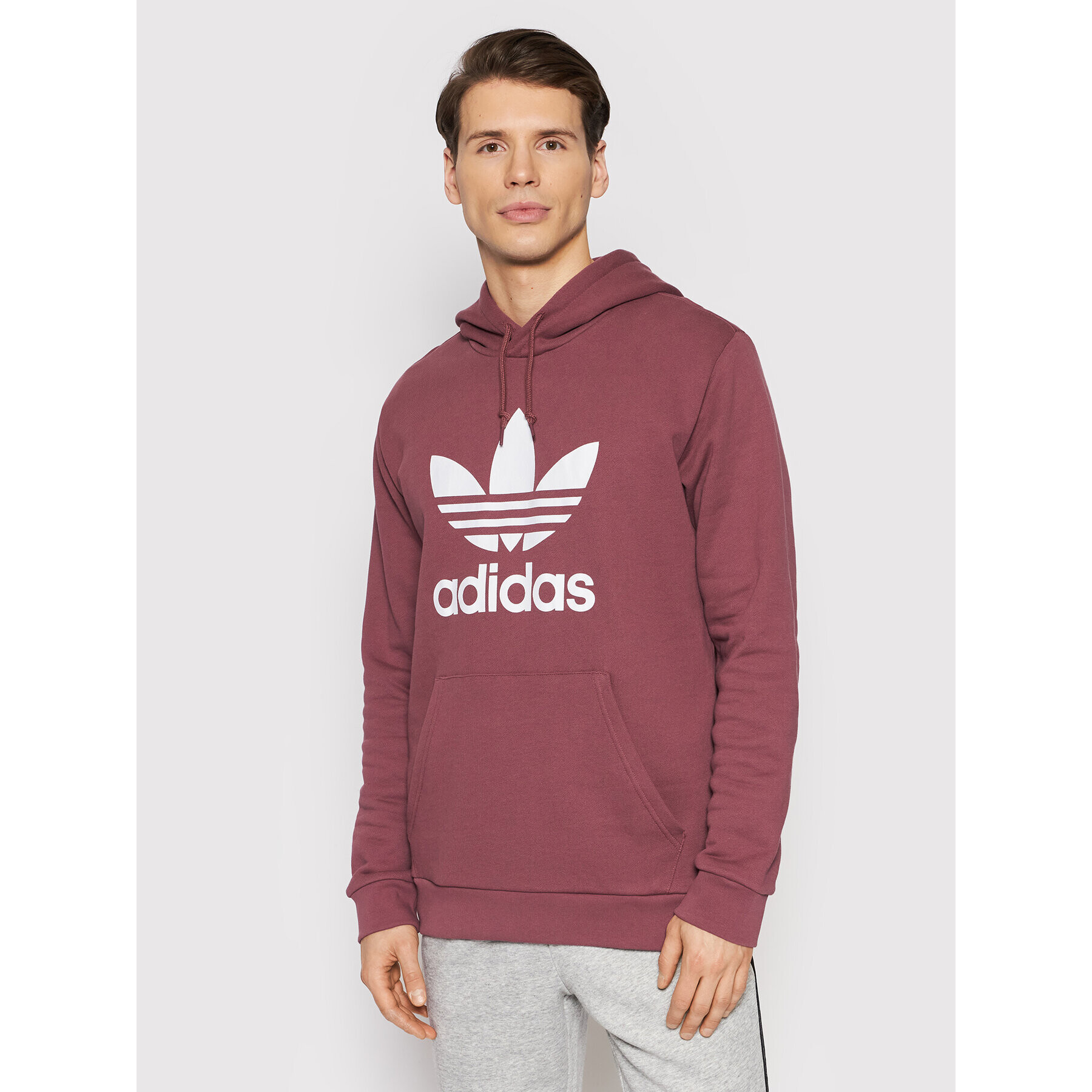 adidas Суитшърт adicolor Classics Trefoil HE9498 Бордо Regular Fit - Pepit.bg