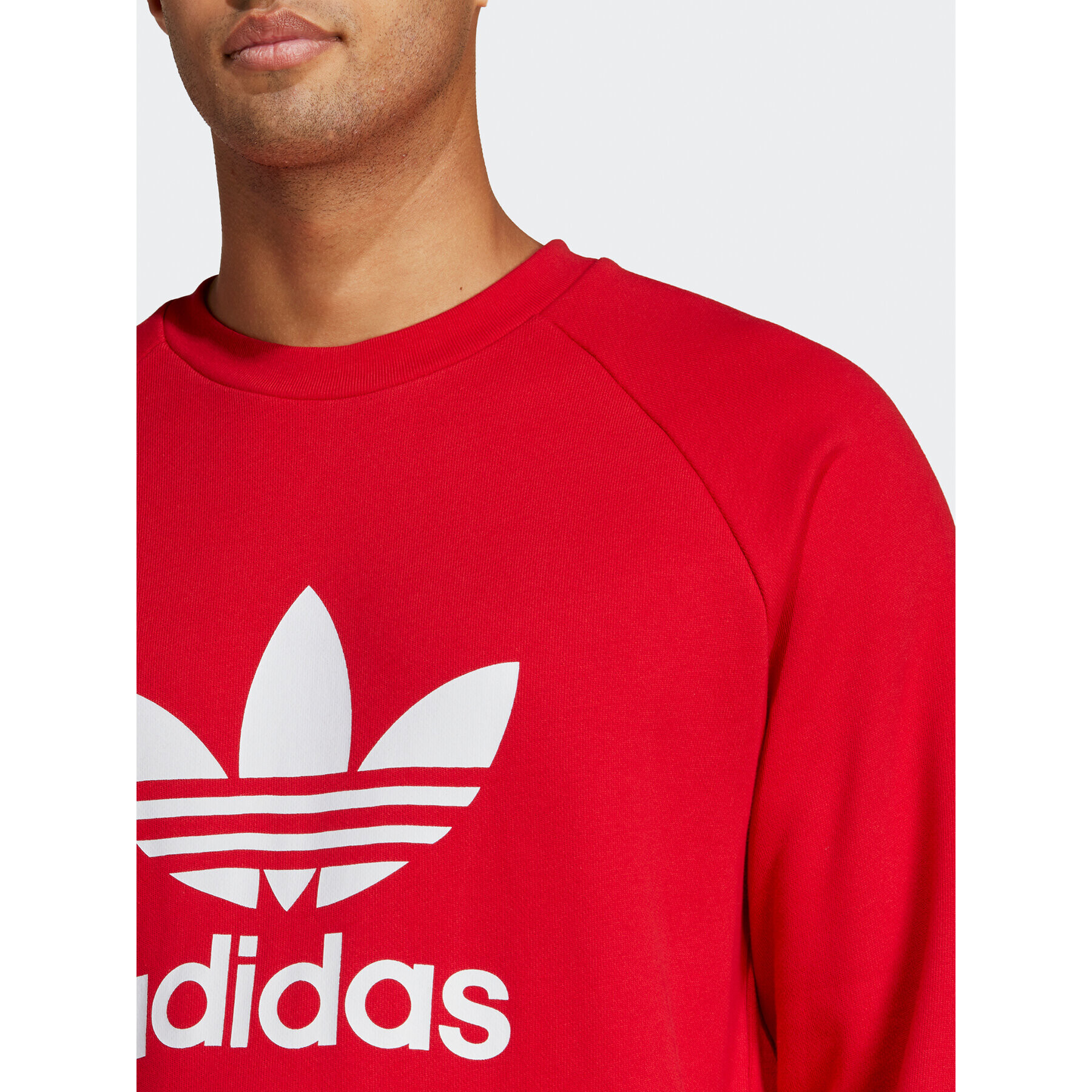 adidas Суитшърт adicolor Classics Trefoil IA4855 Червен Regular Fit - Pepit.bg