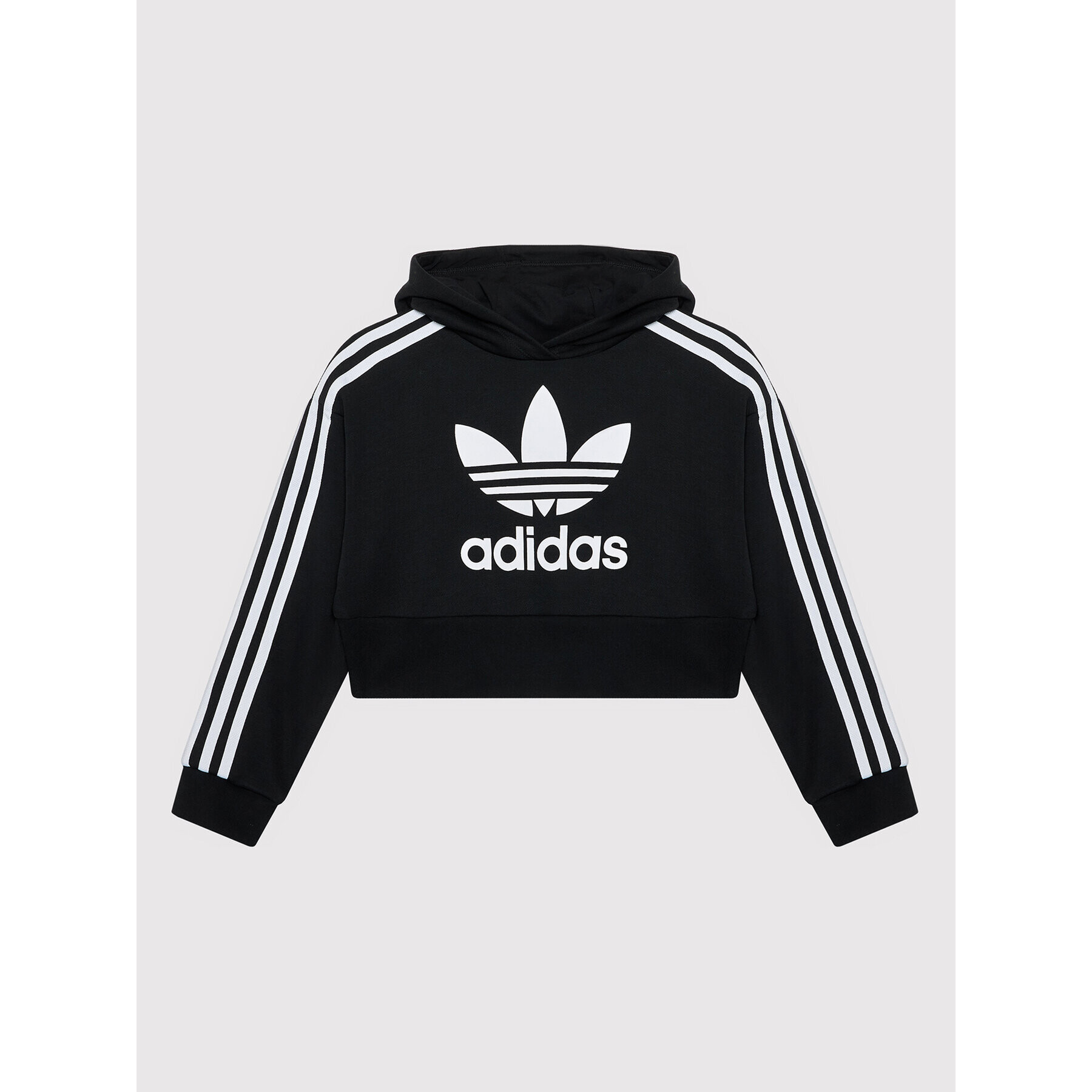 adidas Суитшърт adicolor Cropped H32337 Черен Loose Fit - Pepit.bg