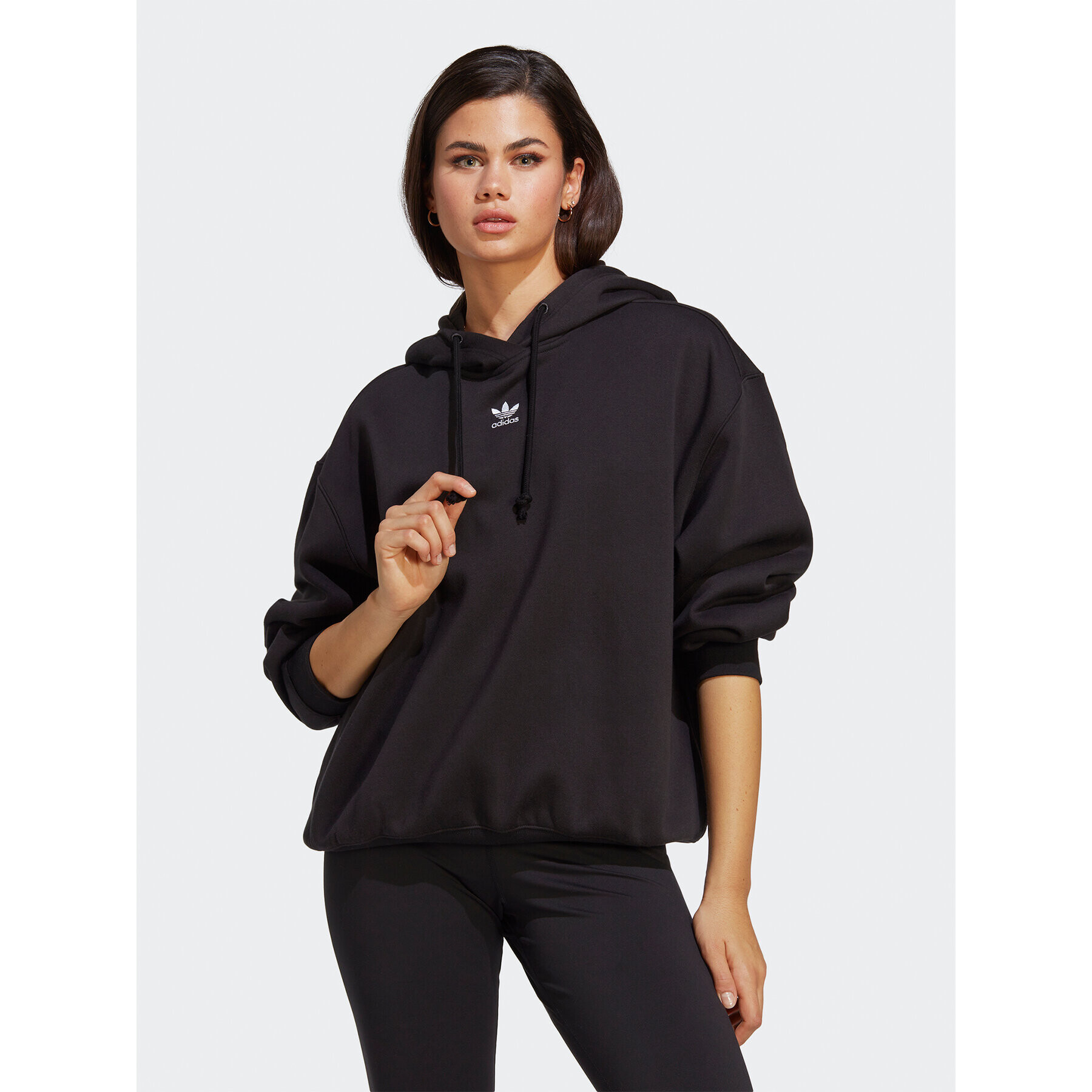 adidas Суитшърт Adicolor Essentials Boyfriend Hoodie IC8342 Черен Loose Fit - Pepit.bg