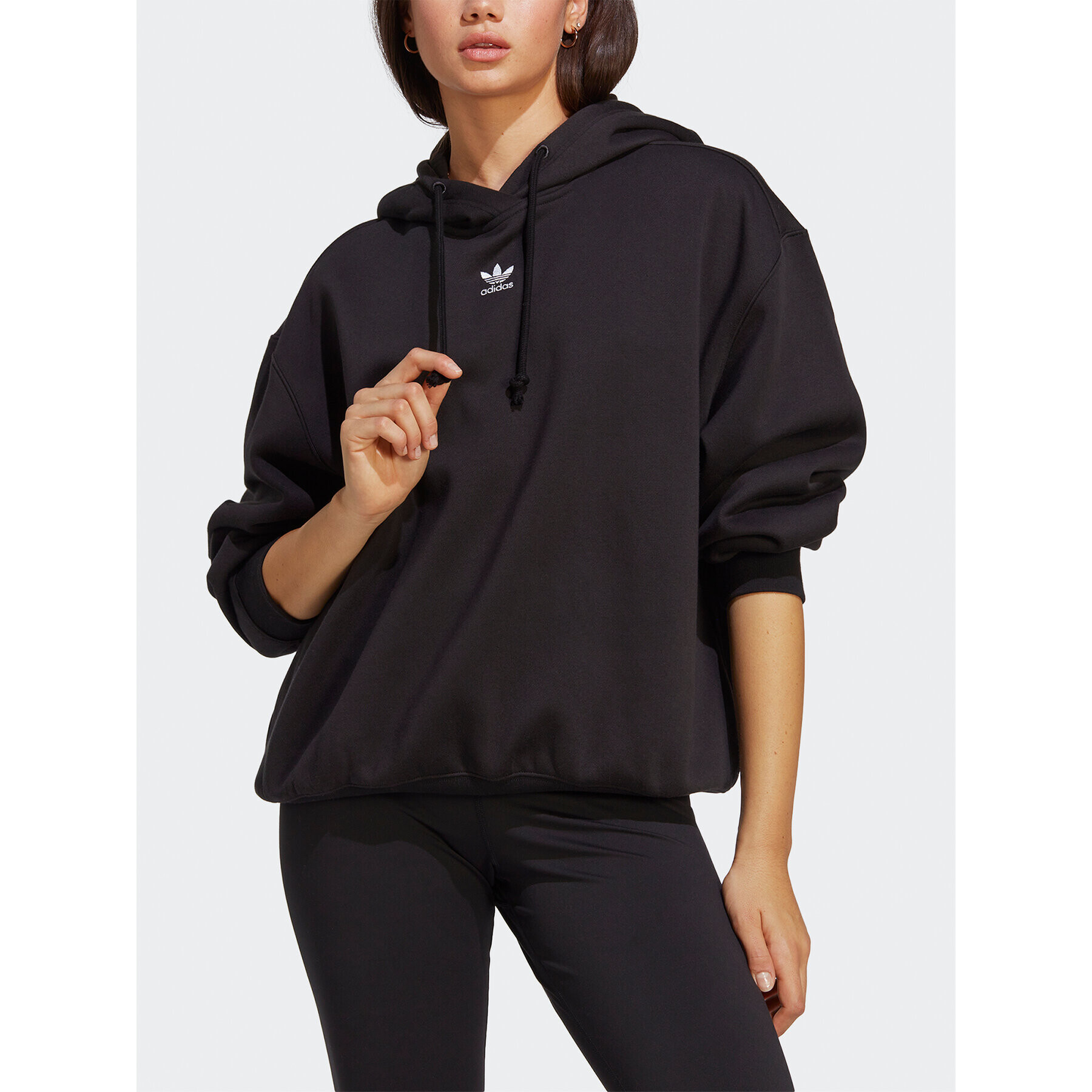 adidas Суитшърт Adicolor Essentials Boyfriend Hoodie IC8342 Черен Loose Fit - Pepit.bg