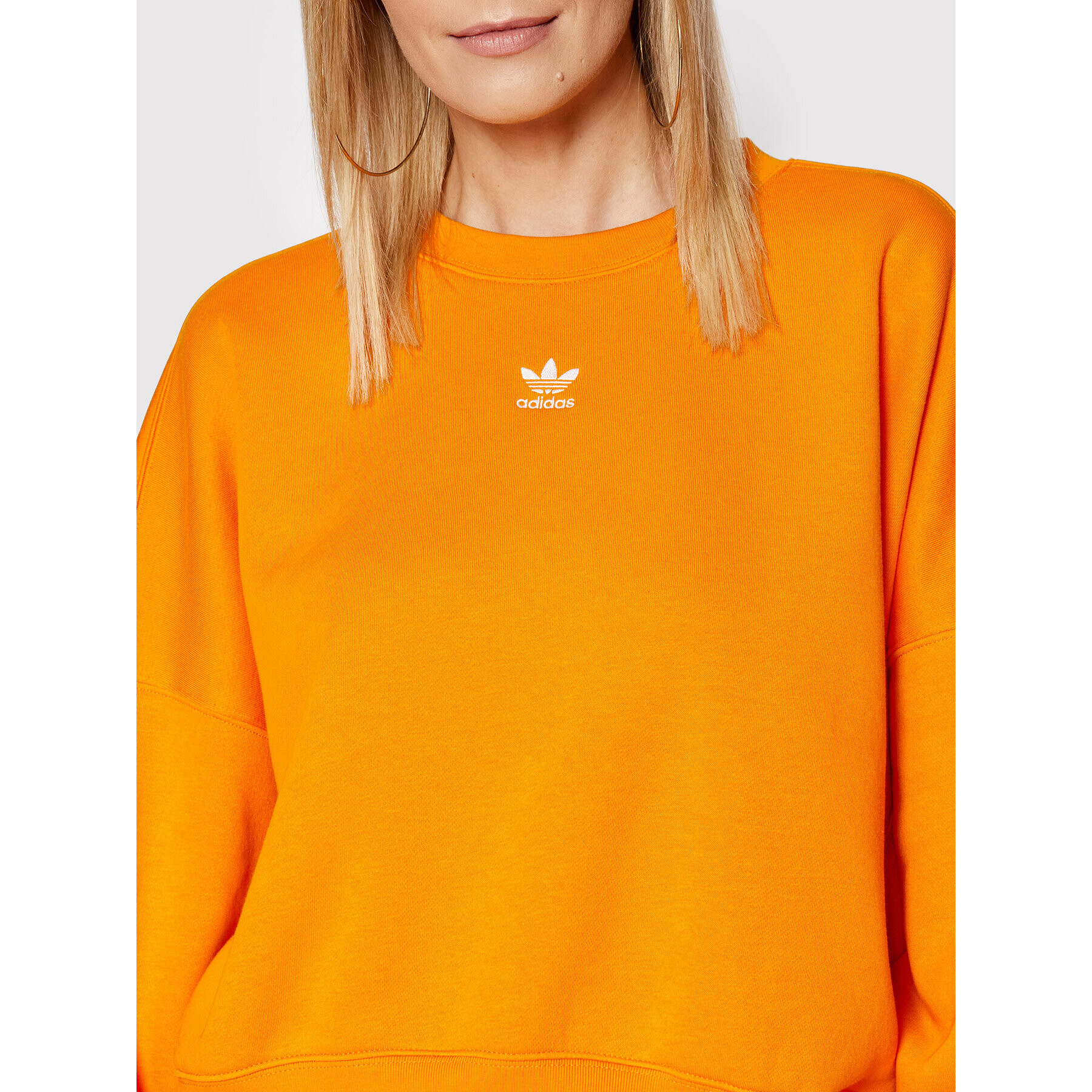 adidas Суитшърт adicolor Essentials Fleece HF7477 Оранжев Relaxed Fit - Pepit.bg