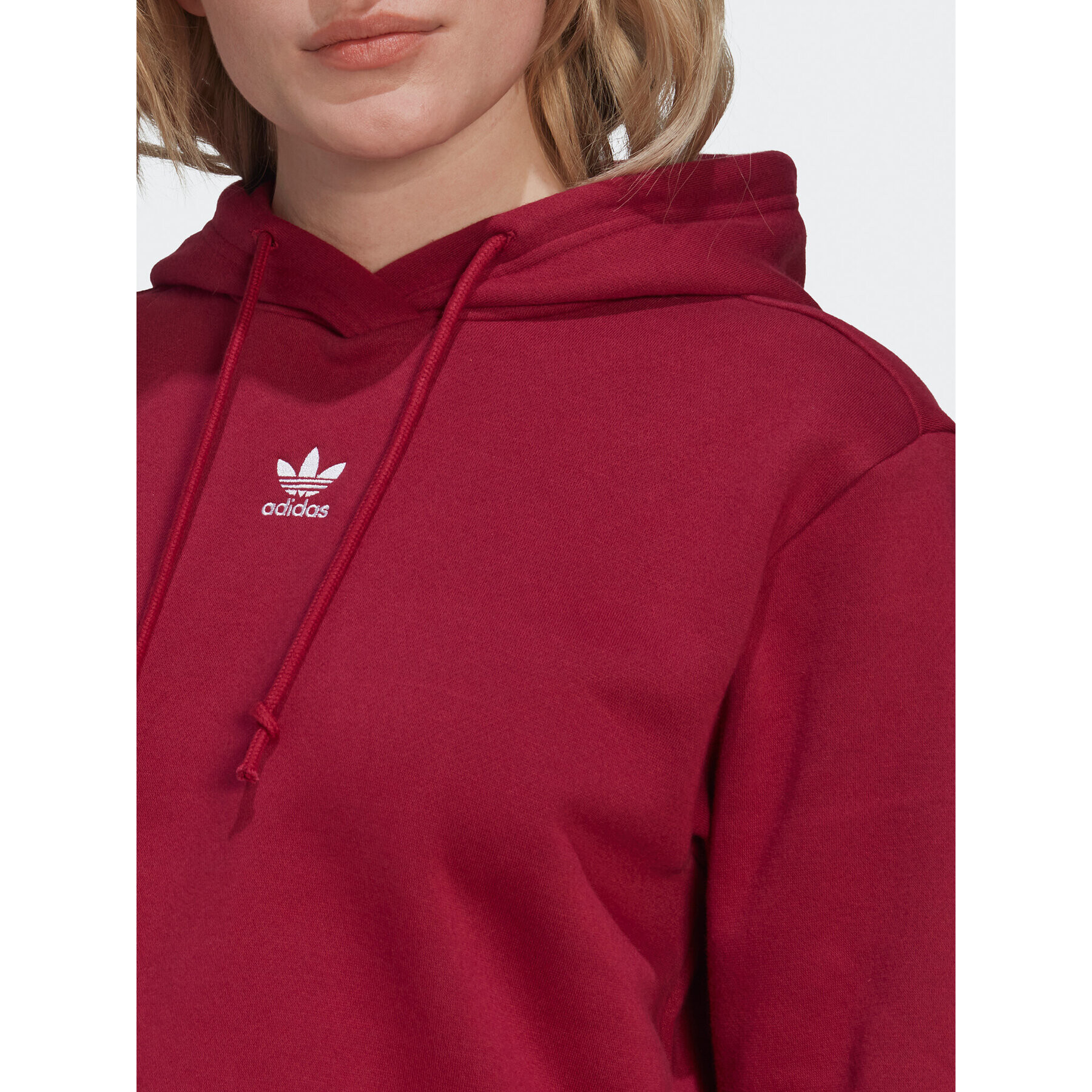 adidas Суитшърт adicolor Essentials HJ7849 Бордо Cropped Fit - Pepit.bg