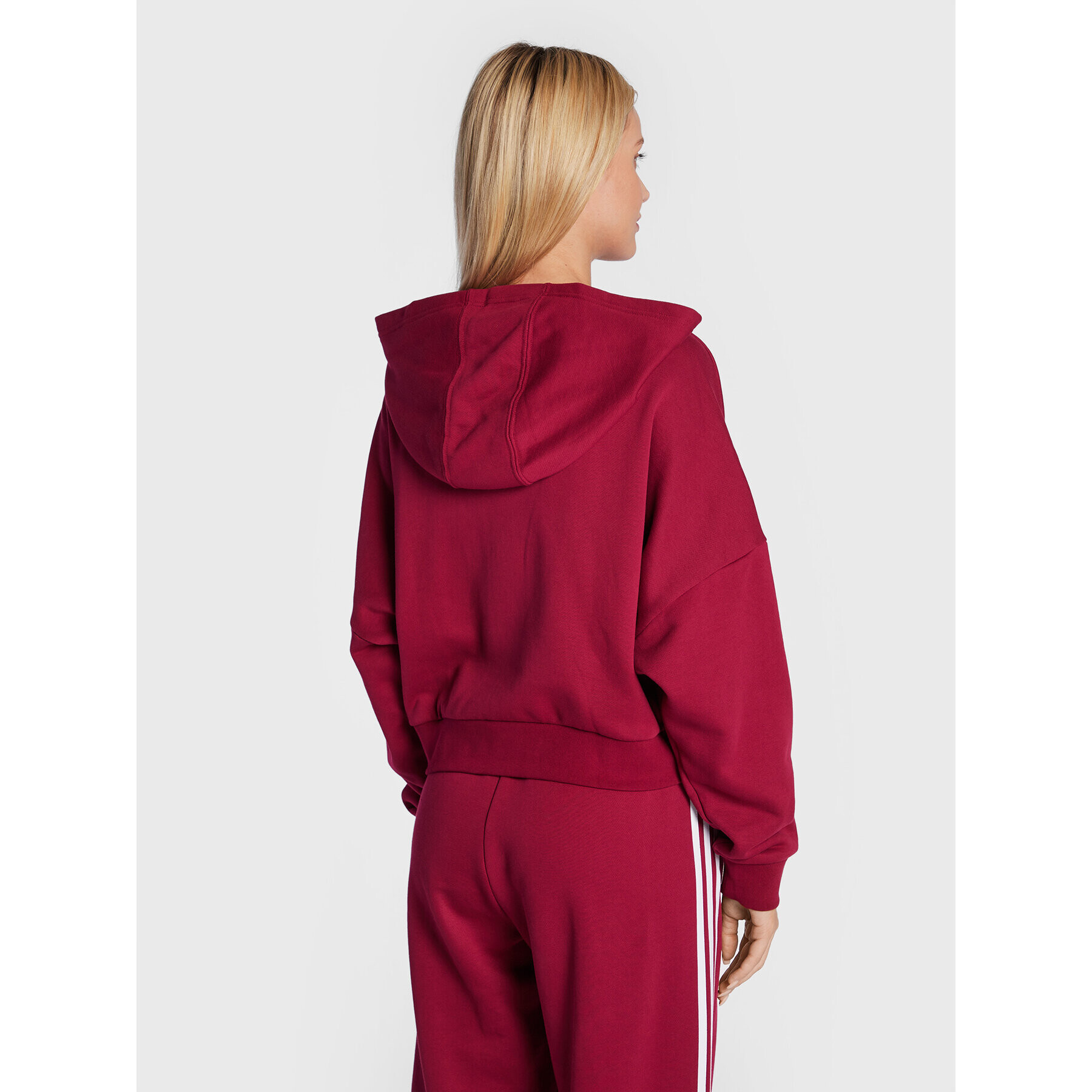 adidas Суитшърт adicolor HM2133 Бордо Loose Fit - Pepit.bg