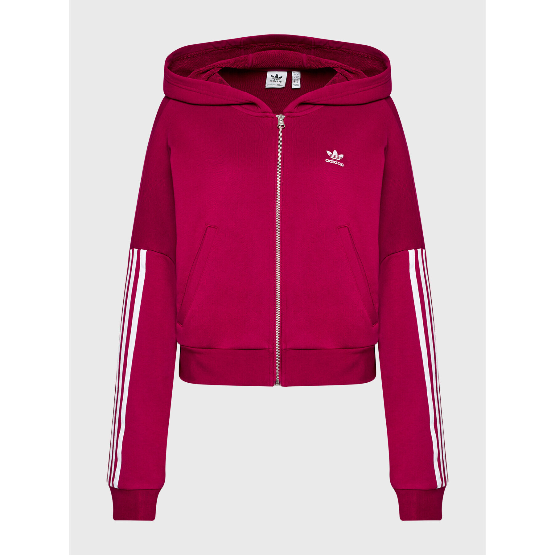 adidas Суитшърт adicolor HM2133 Бордо Loose Fit - Pepit.bg