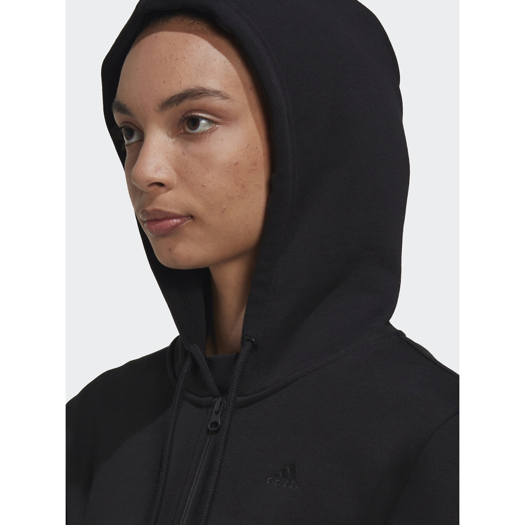 adidas Суитшърт ALL SZN Fleece Full-Zip Hoodie HC8848 Черен Regular Fit - Pepit.bg