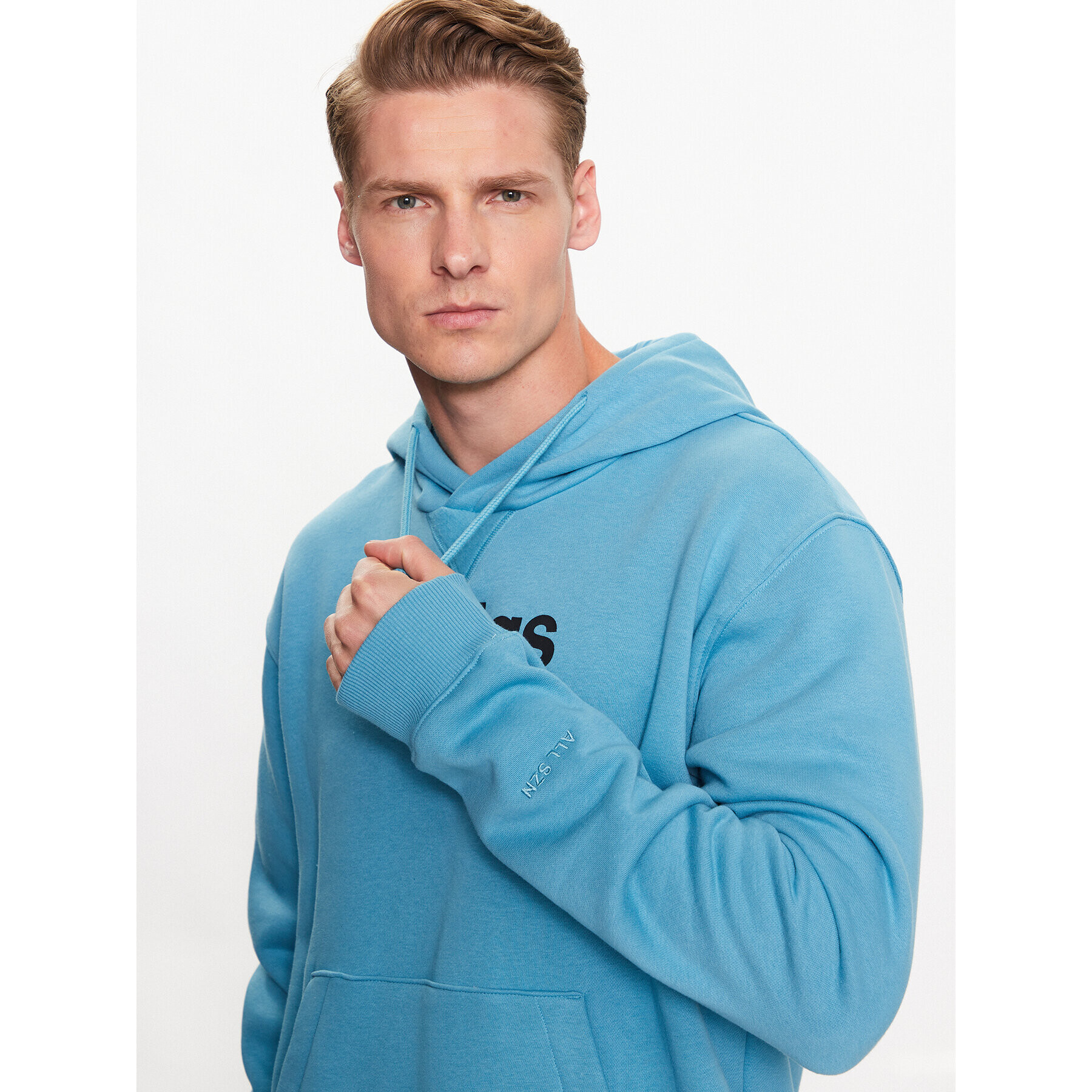 adidas Суитшърт All SZN Fleece Graphic Hoodie IC9778 Син Loose Fit - Pepit.bg