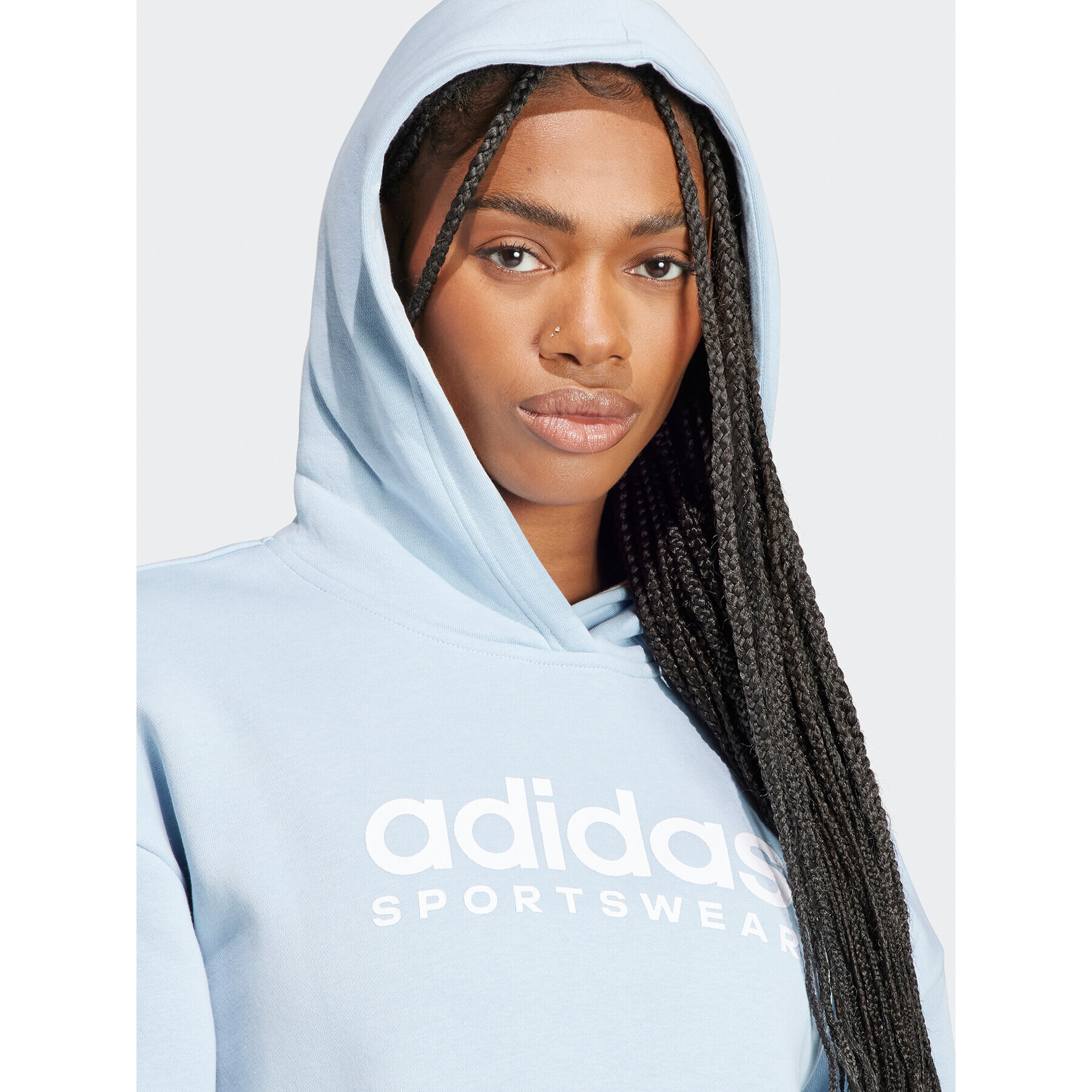 adidas Суитшърт All SZN Fleece Graphic IL3238 Син Loose Fit - Pepit.bg