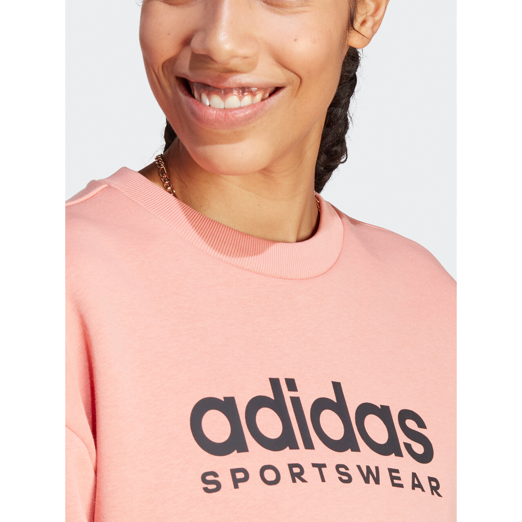 adidas Суитшърт ALL SZN Fleece Graphic IL3242 Оранжев Loose Fit - Pepit.bg