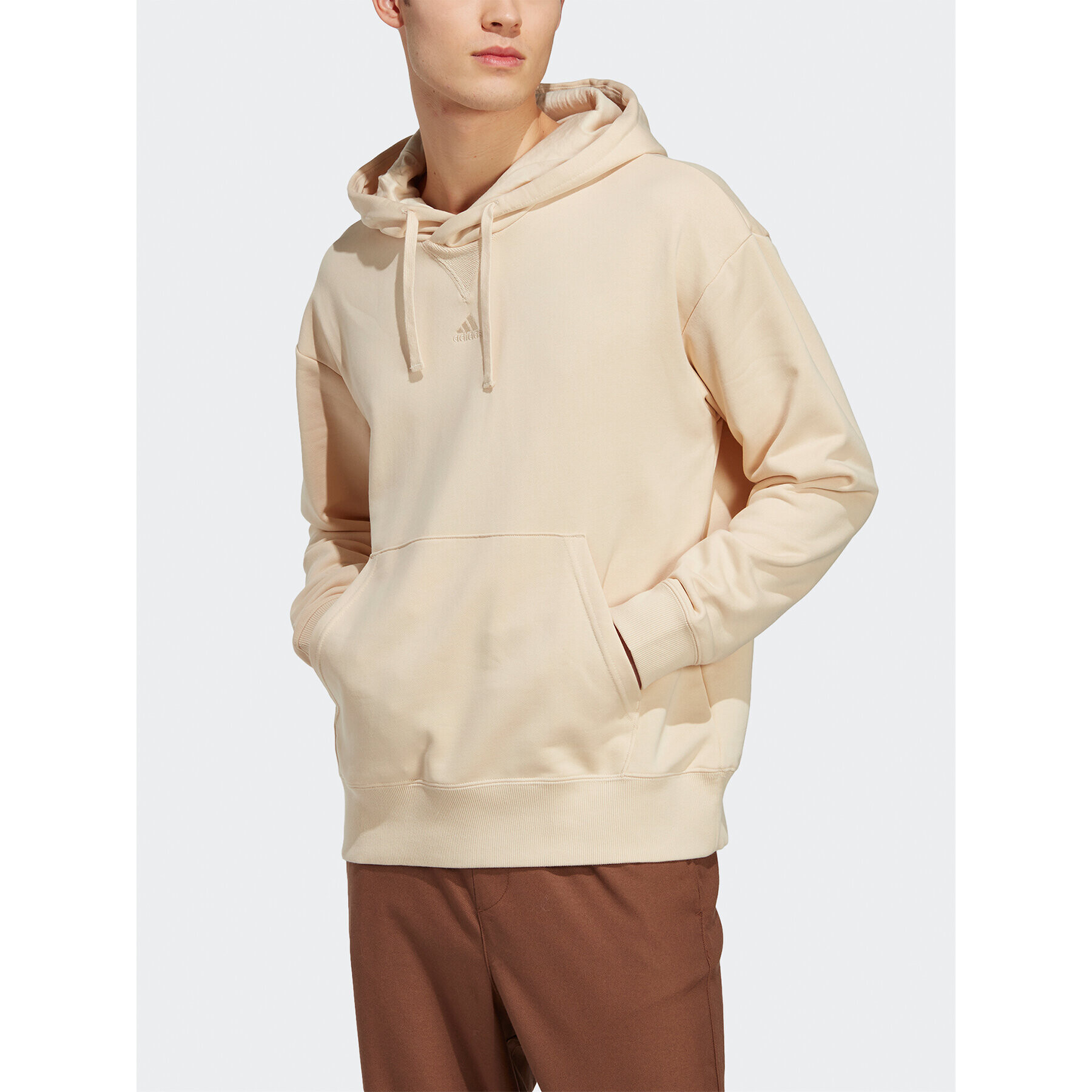 adidas Суитшърт ALL SZN French Terry Hoodie IC9768 Бежов Loose Fit - Pepit.bg