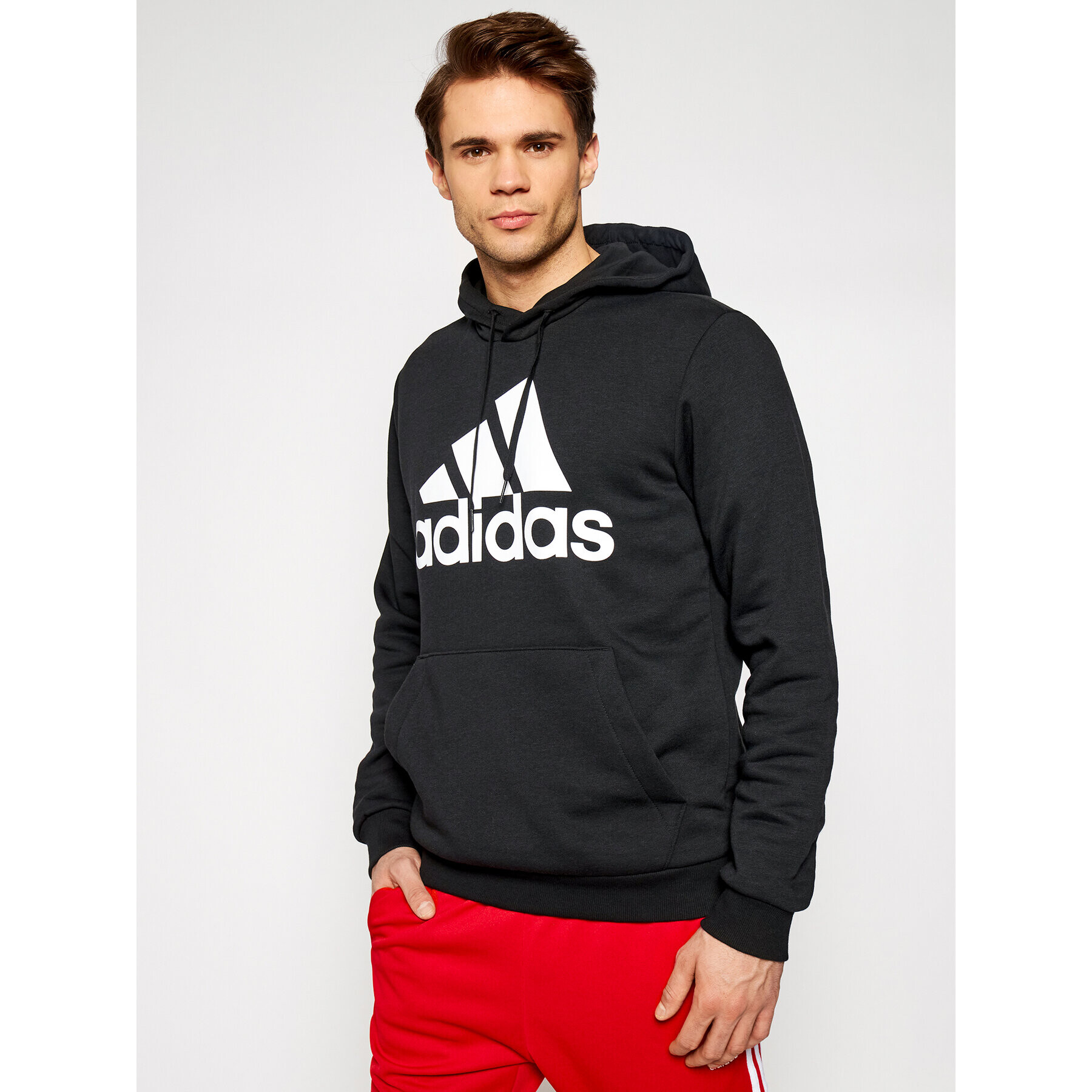 adidas Суитшърт Bl Fl Hd GK9220 Черен Regular Fit - Pepit.bg