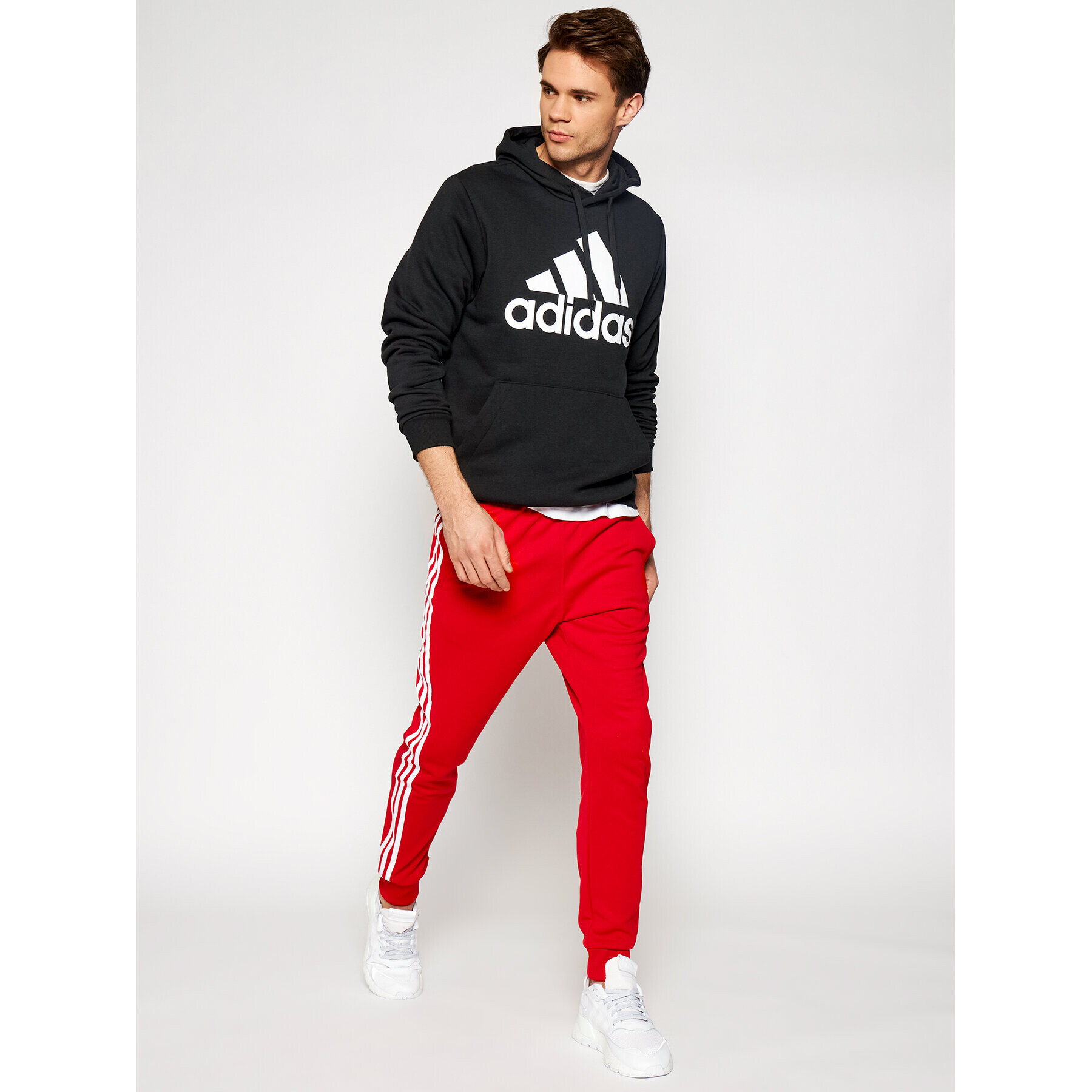 adidas Суитшърт Bl Fl Hd GK9220 Черен Regular Fit - Pepit.bg