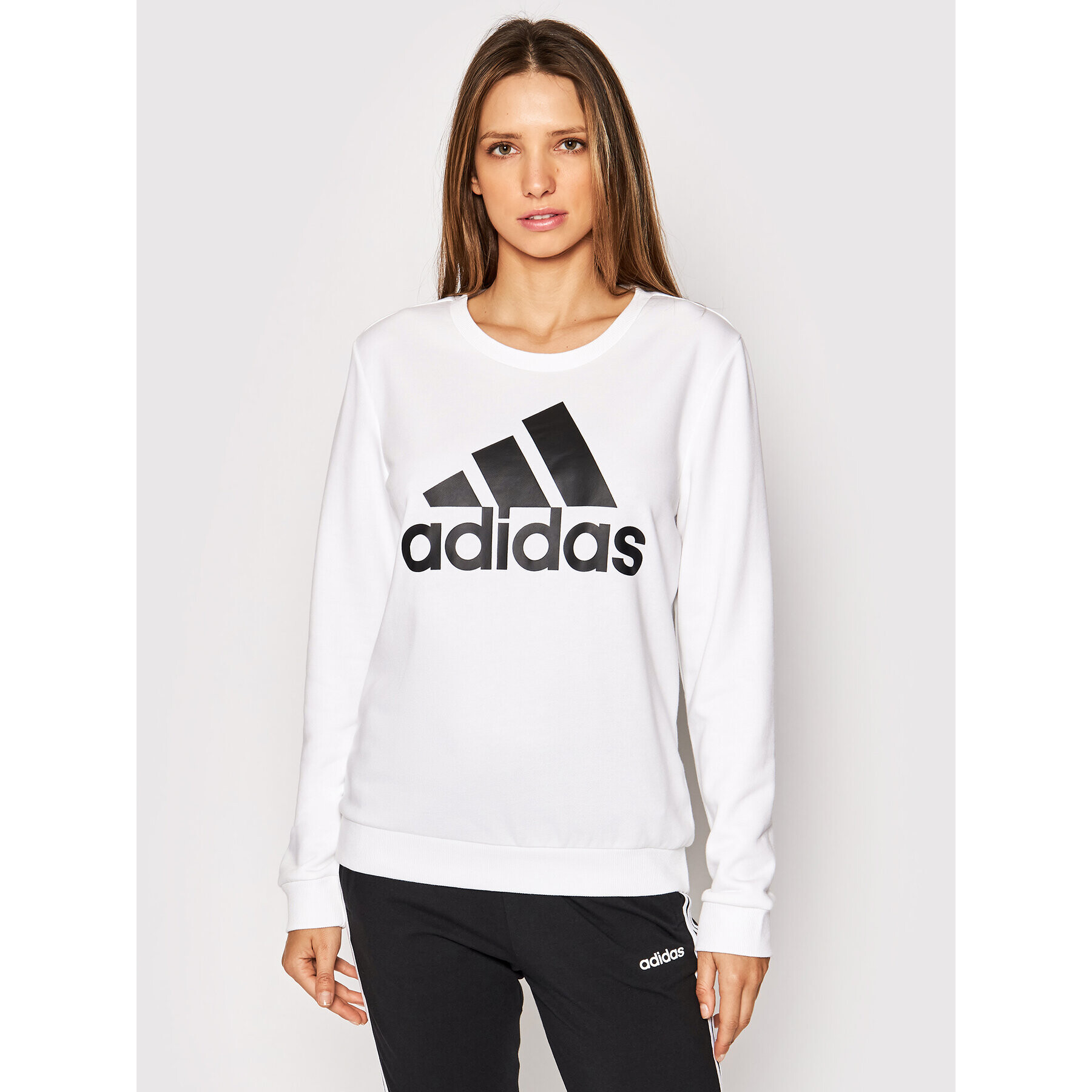 adidas Performance Суитшърт Bl Ft GM5518 Бял Regular Fit - Pepit.bg